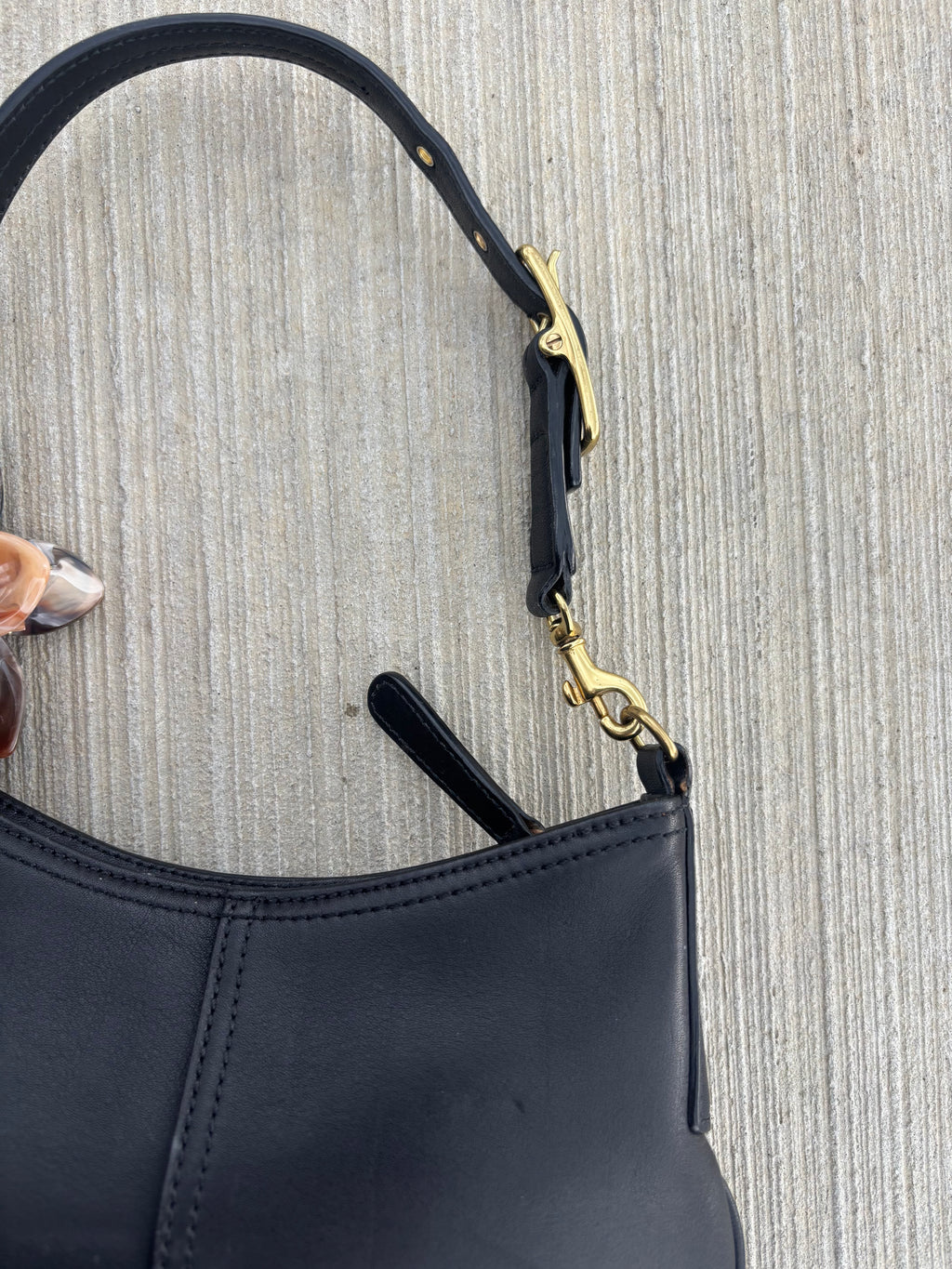 Y2K Coach Mini Black Leather Bag