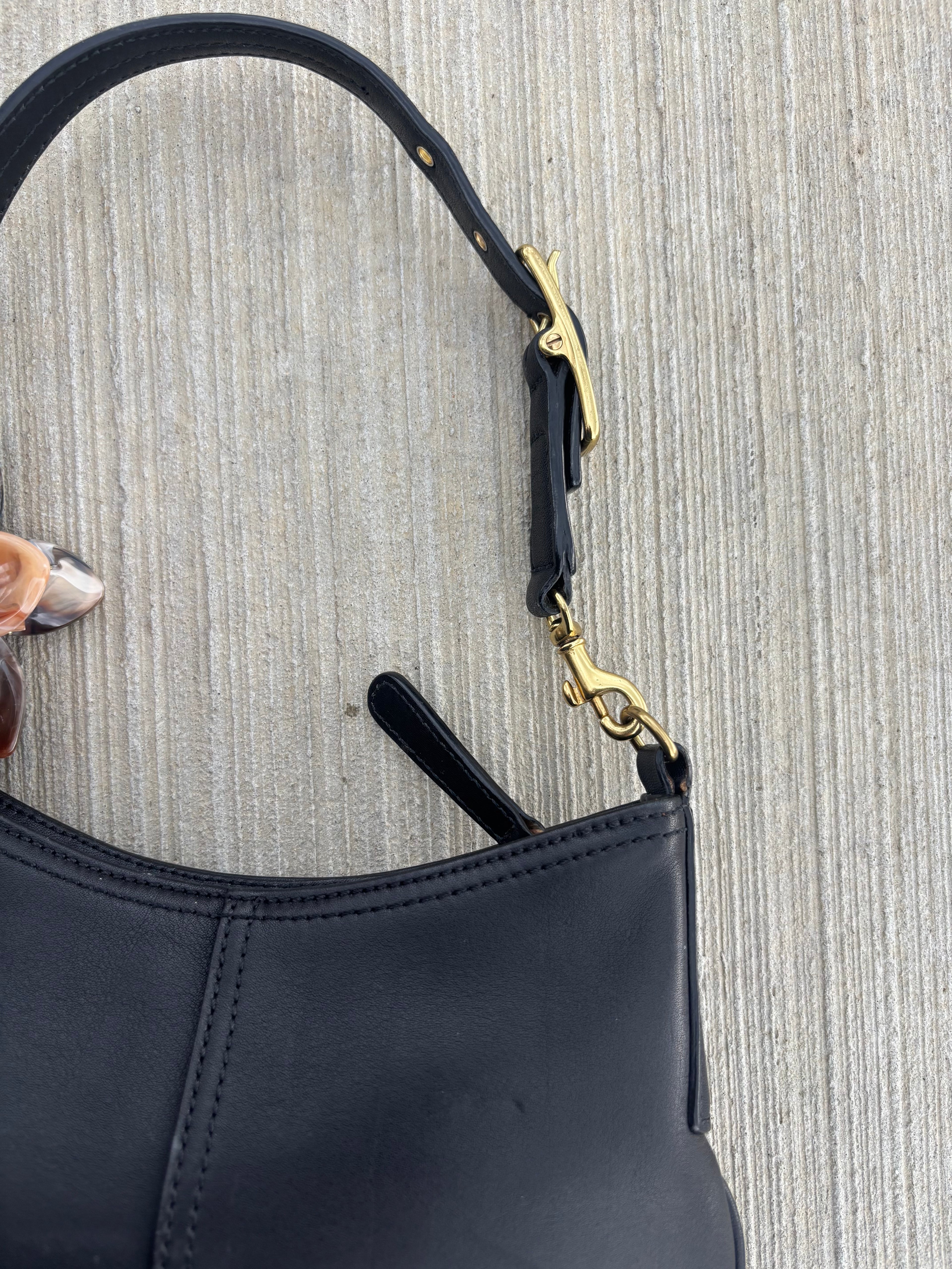 Y2K Coach Mini Black Leather Bag