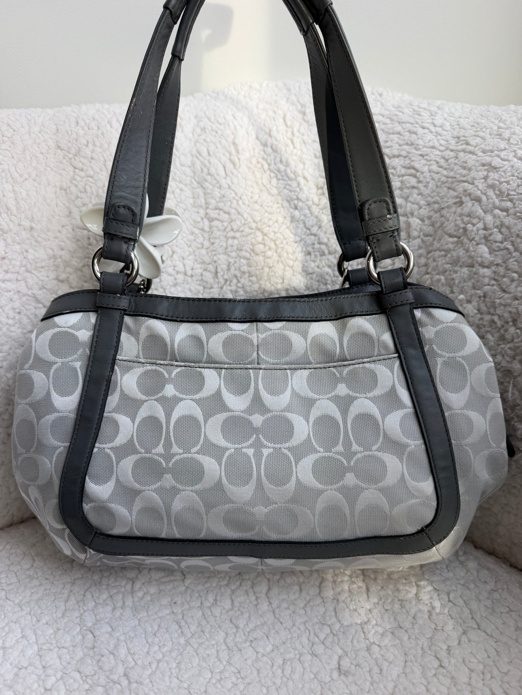 Coach Cricket Gray Shoulder Bag