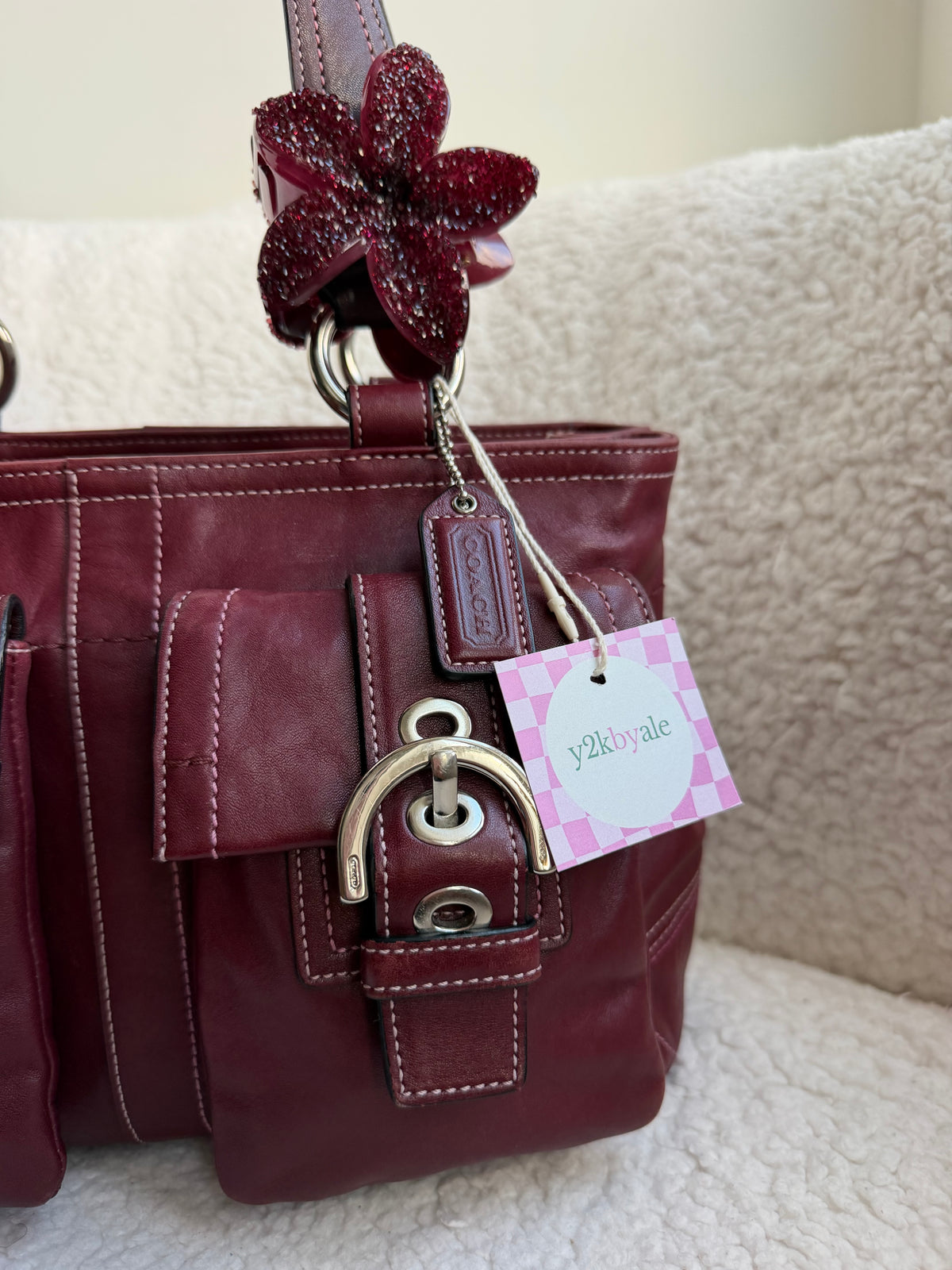 Coach 2 Pocket Small Soho Tote Red