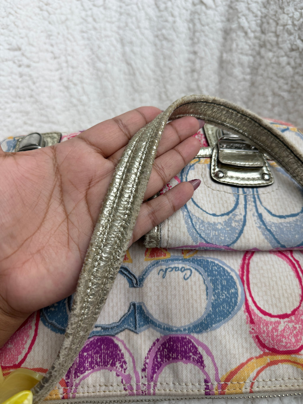 Coach Two Pocket Multicolor Bag