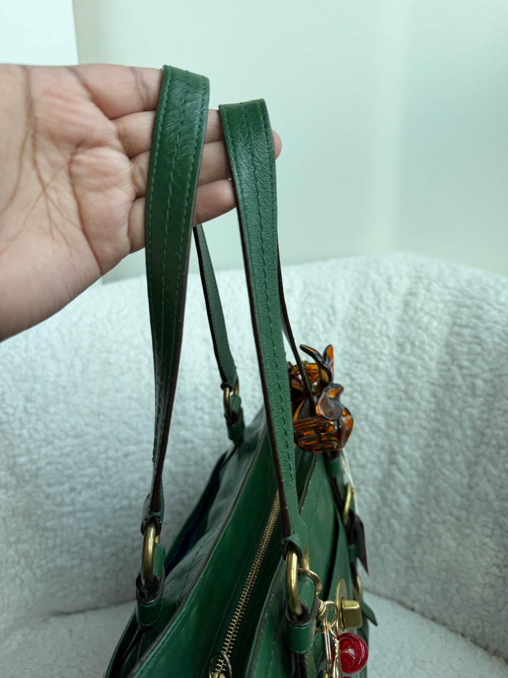 Coach Green Patent Leather Tote