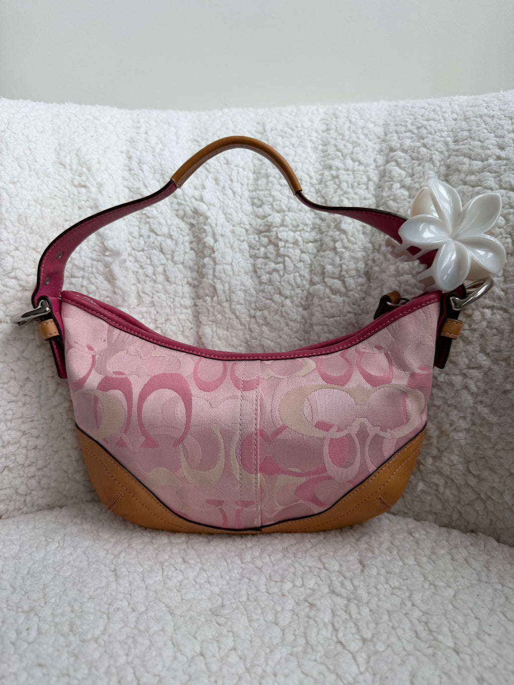 Coach Pink Optic Mini Hobo