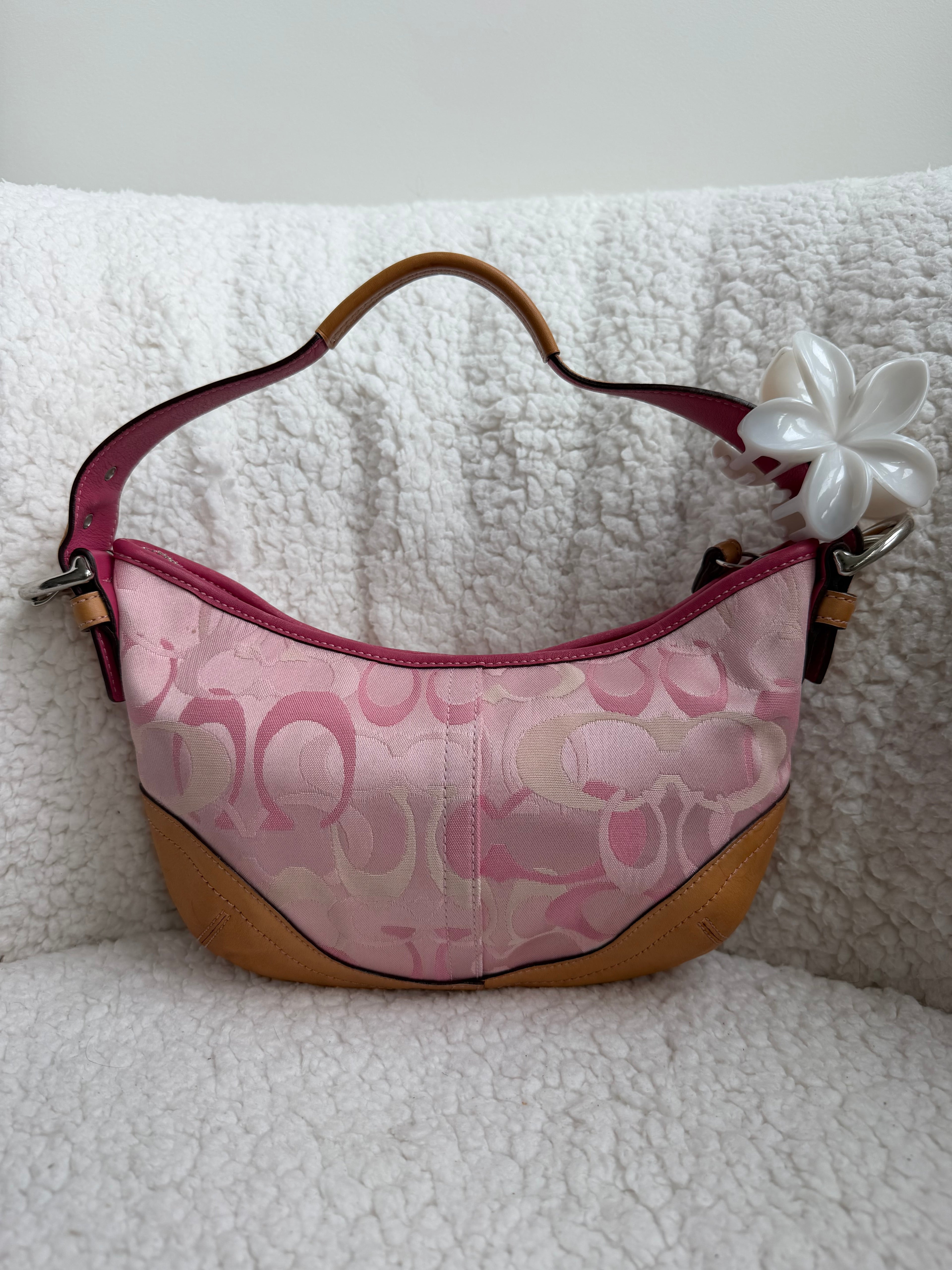 Coach Pink Optic Mini Hobo