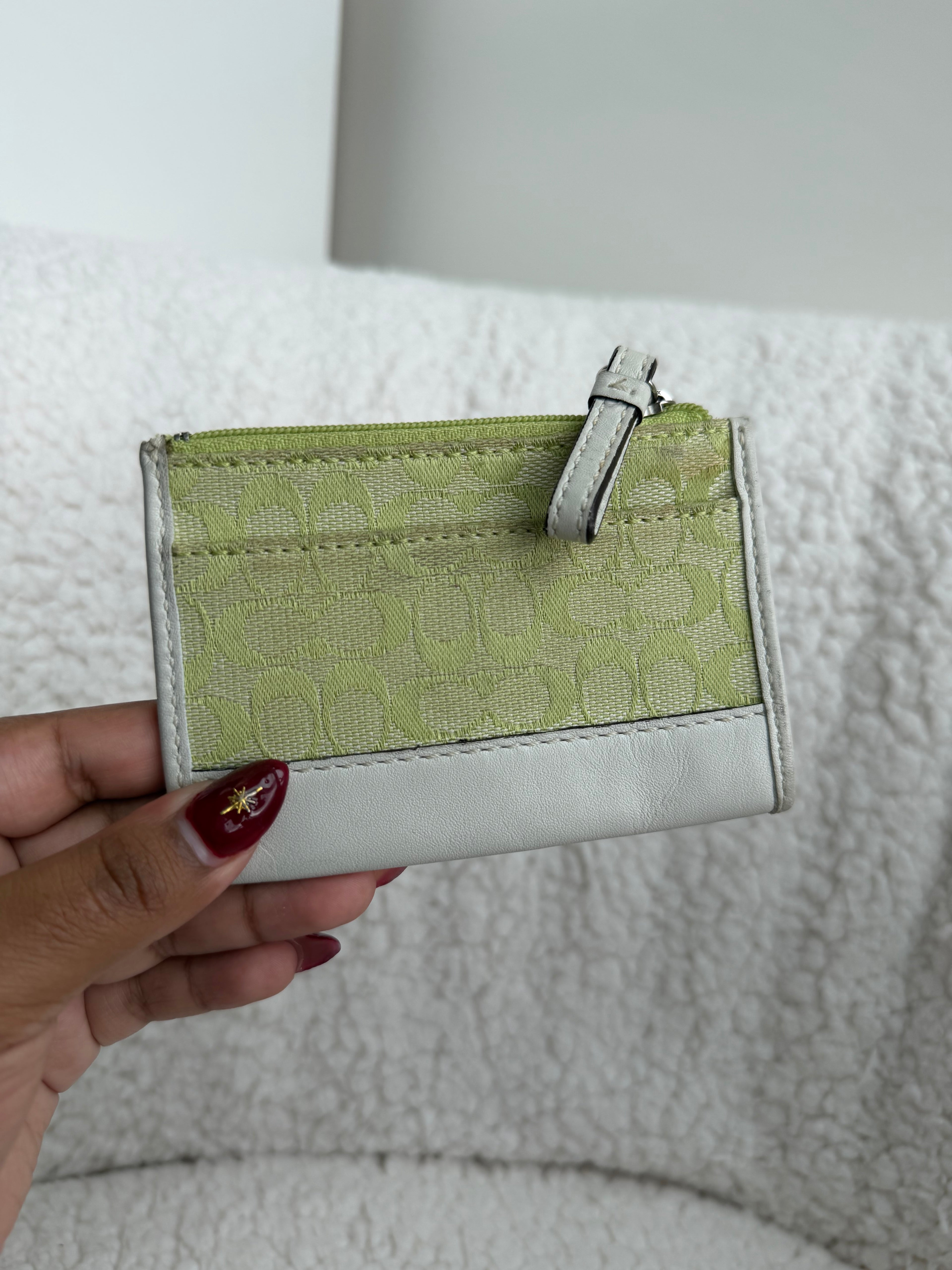 Coach Lime Green Cardholder