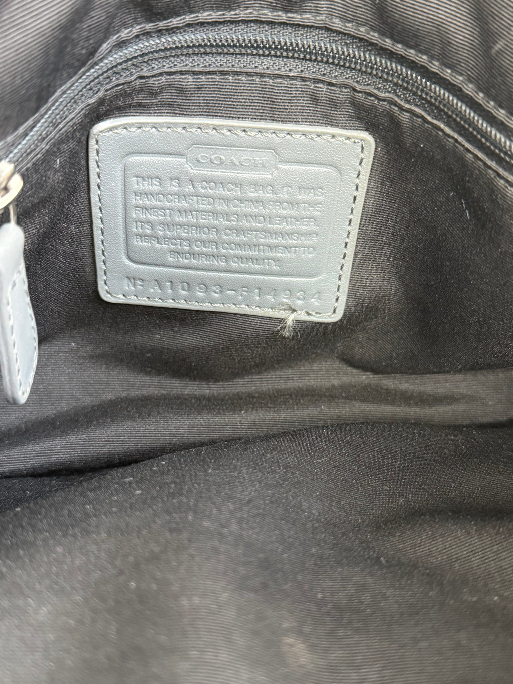 Coach Cricket Gray Shoulder Bag
