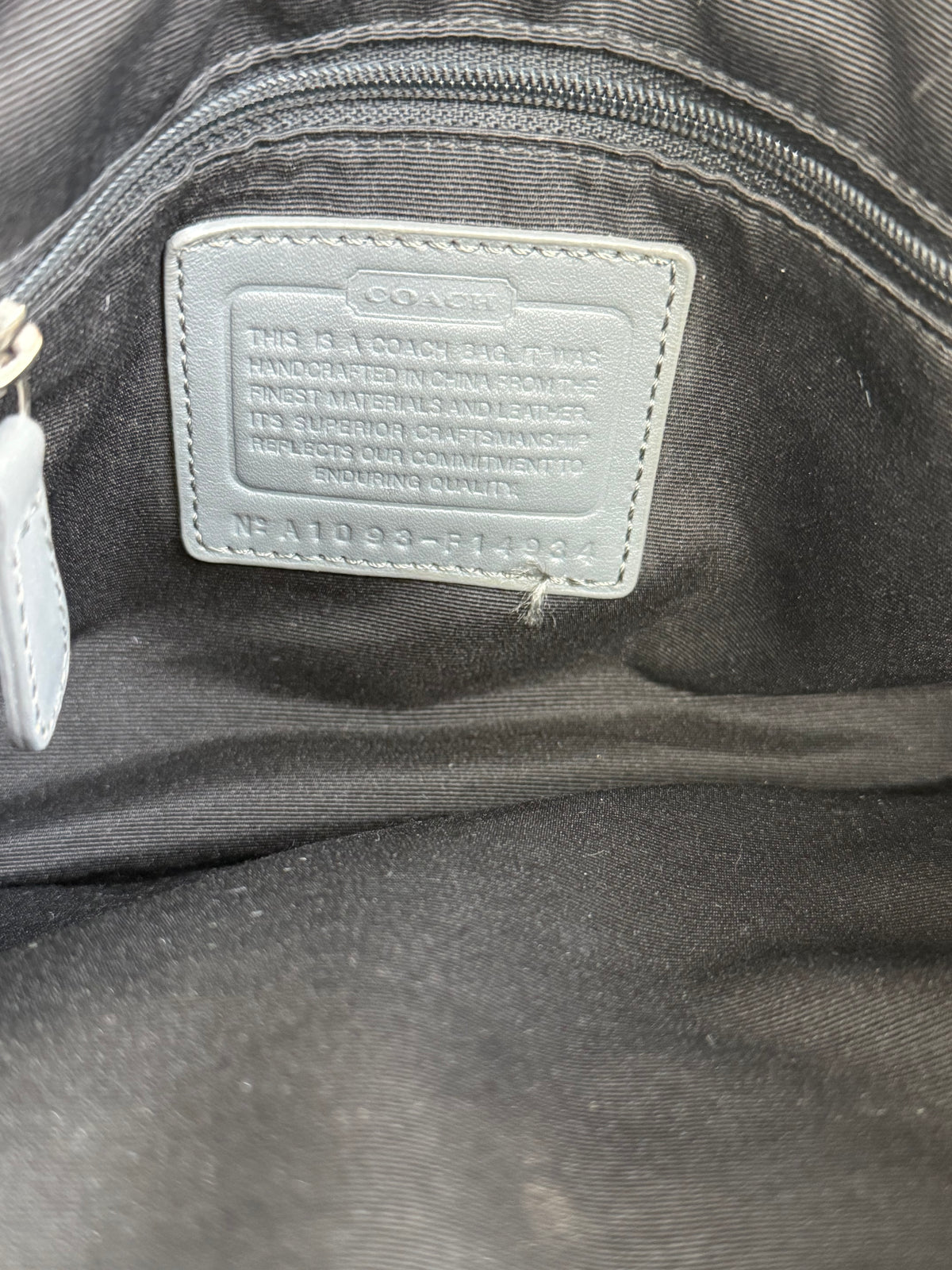 Coach Cricket Gray Shoulder Bag