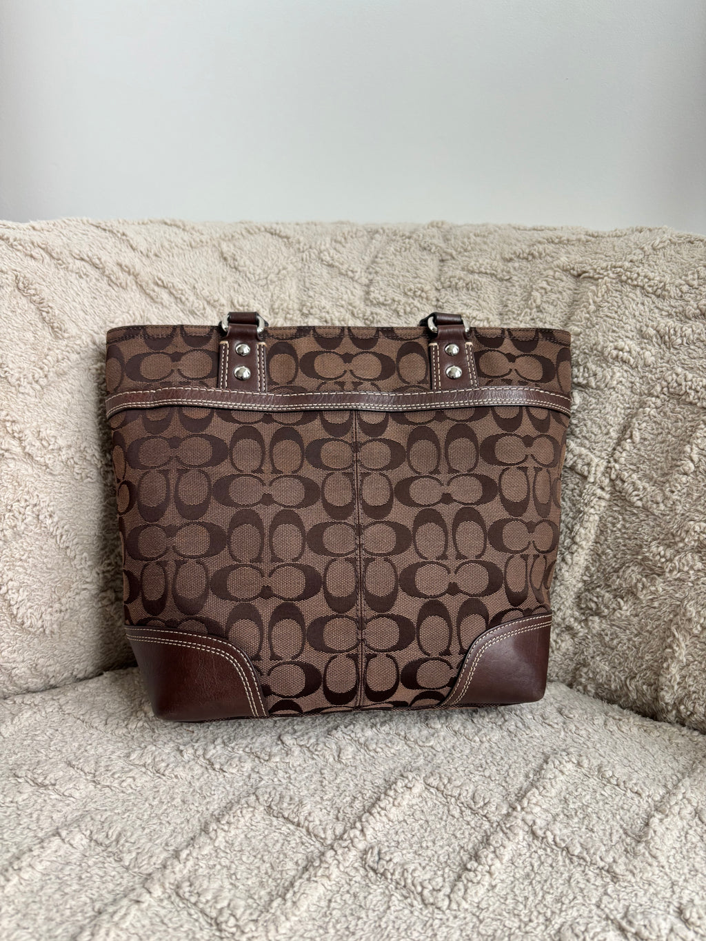 Y2K Coach Chocolate Brown Tote Bag
