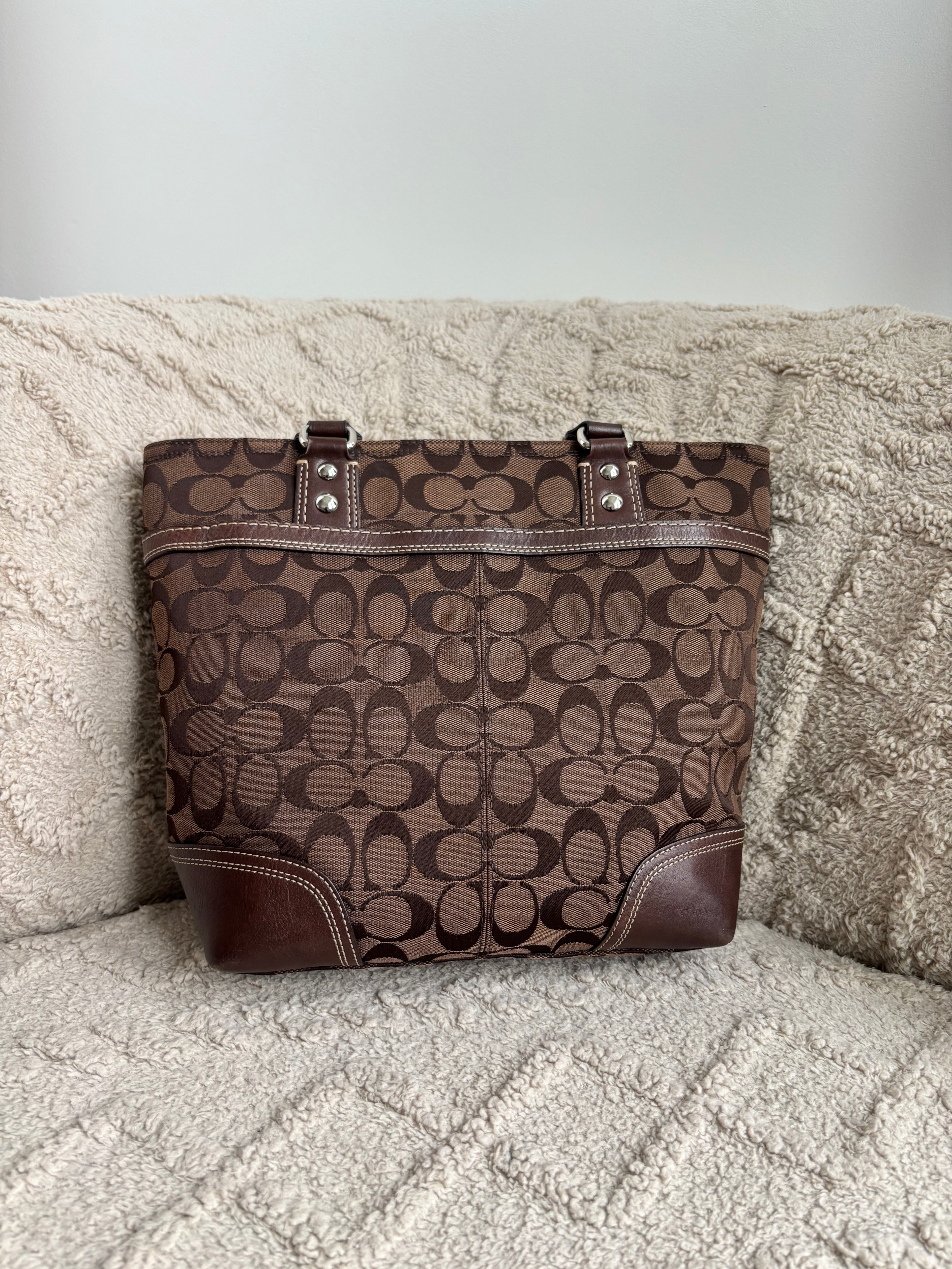 Y2K Coach Chocolate Brown Tote Bag