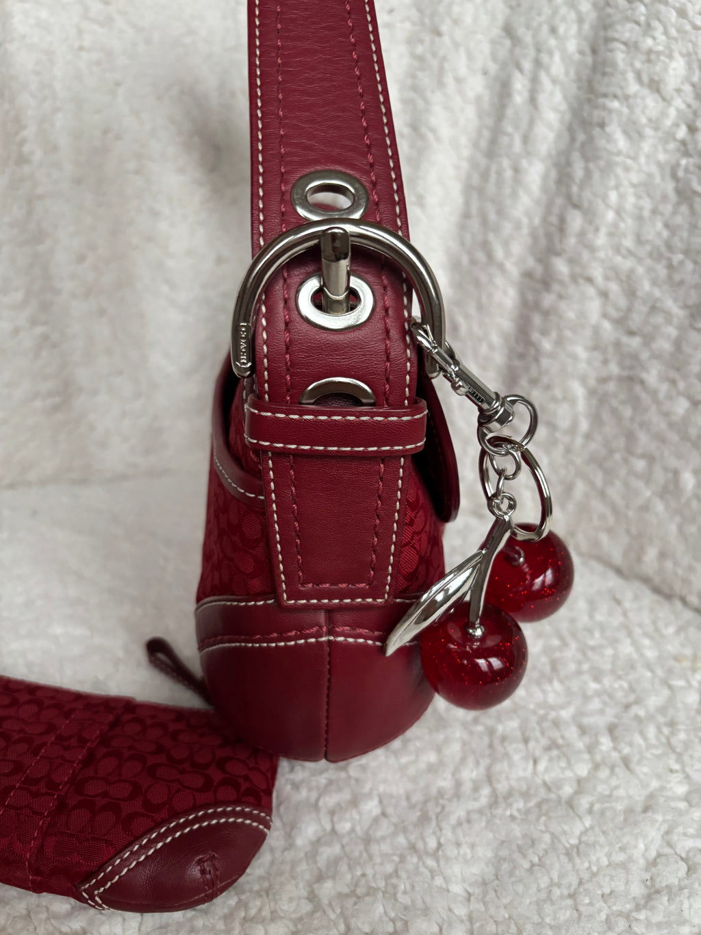 Y2K Coach Mini Soho Red Signature + Matching coin purse