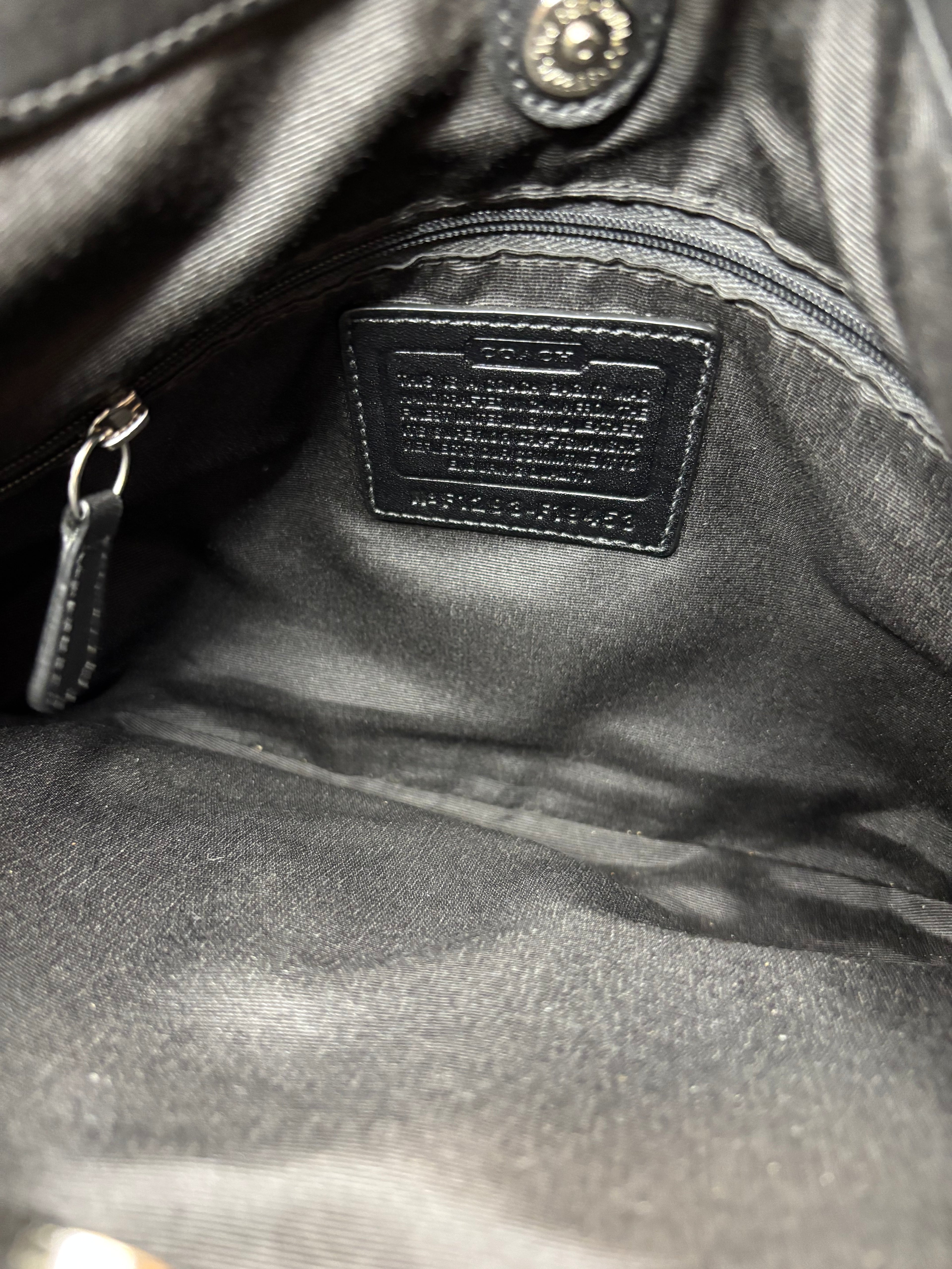 Y2K Coach Black Leather Shoulder Bag