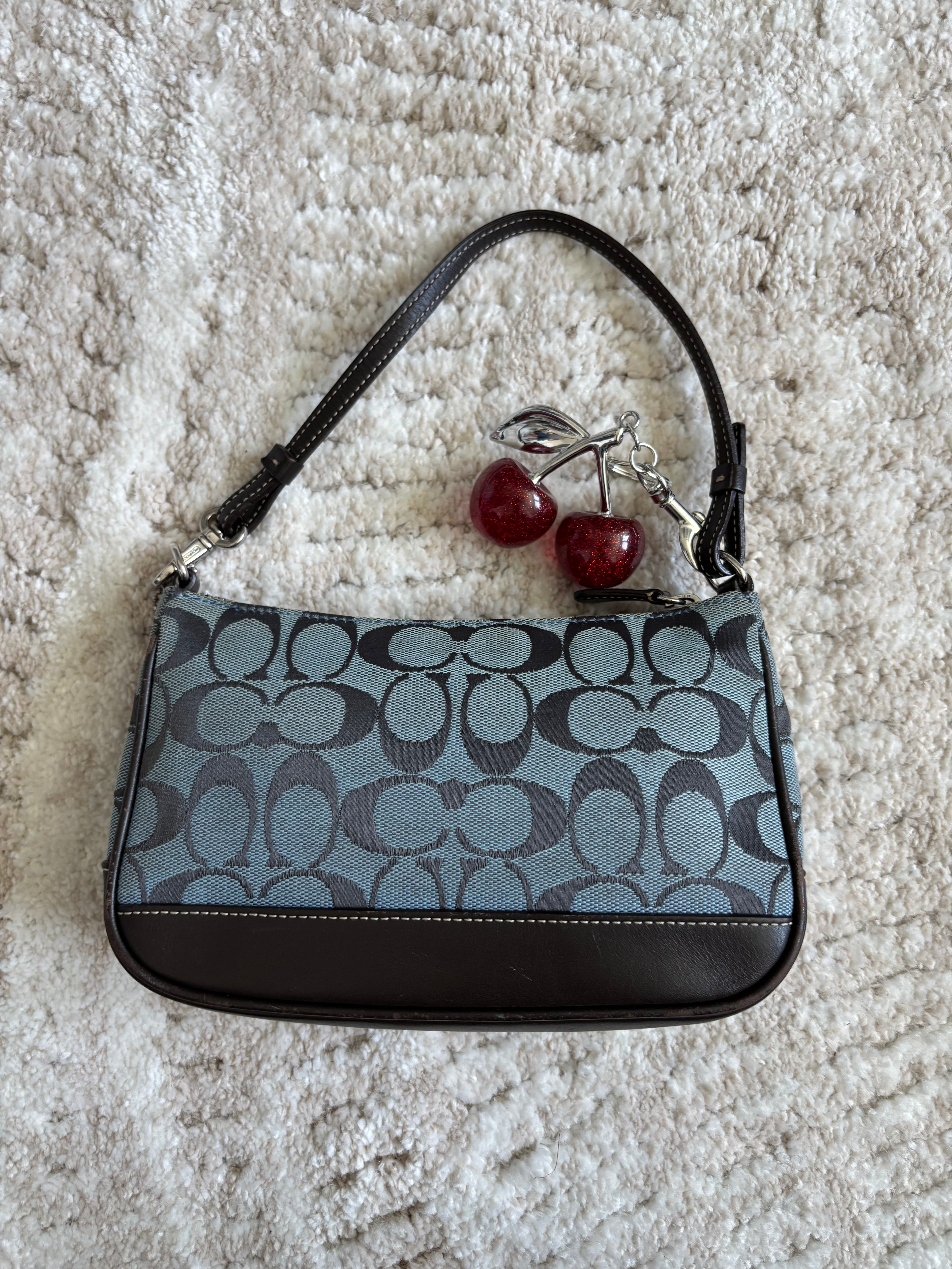 Coach Demi Bag Blue Denim Signature
