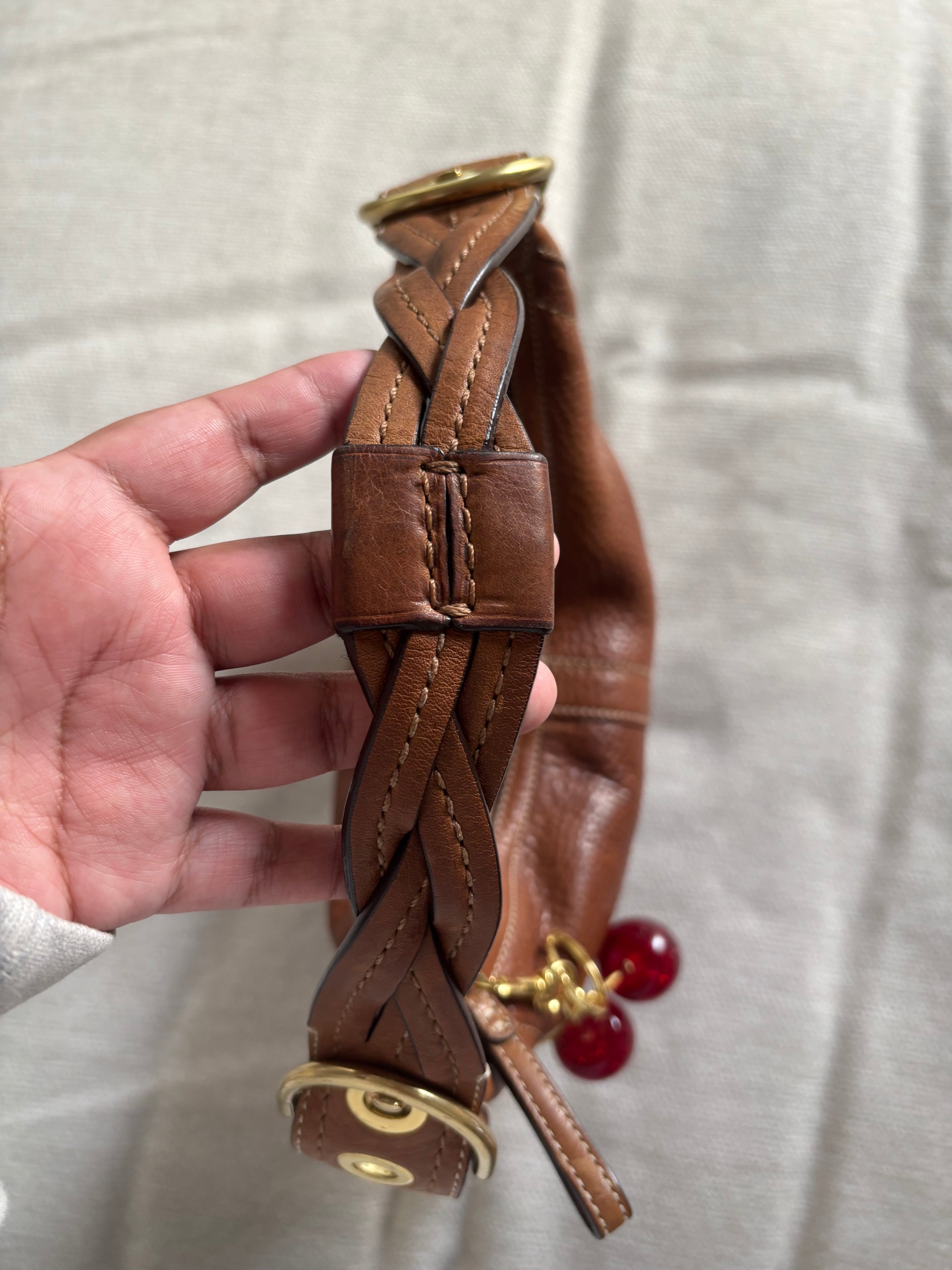 Coach Brown Tobacco Hobo  Leather