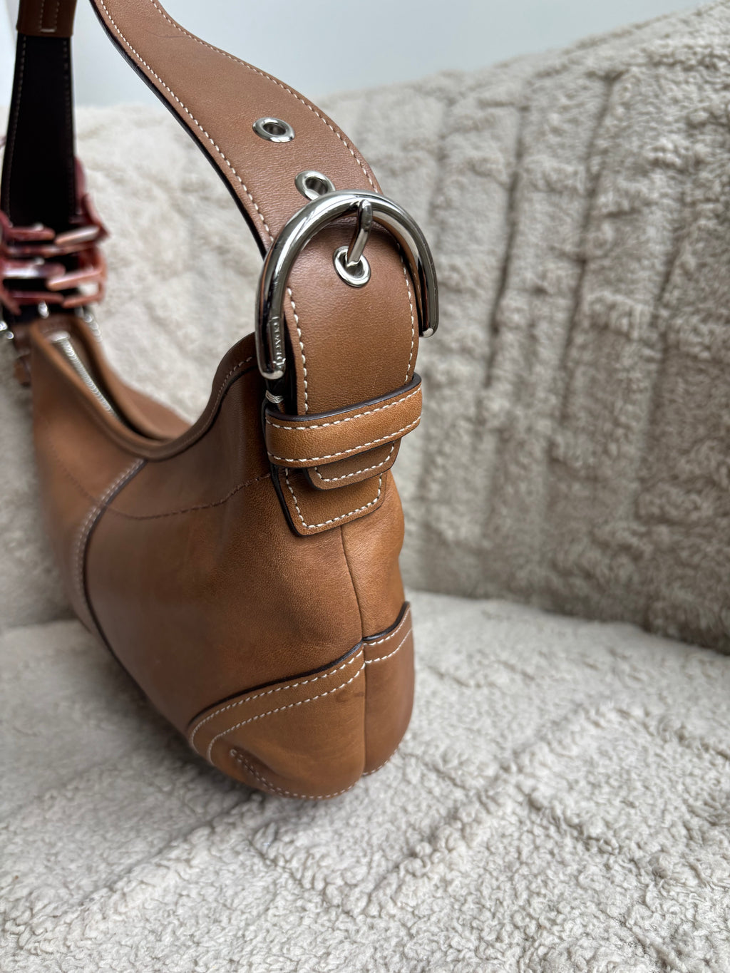Coach Brown Leather Mini Hobo