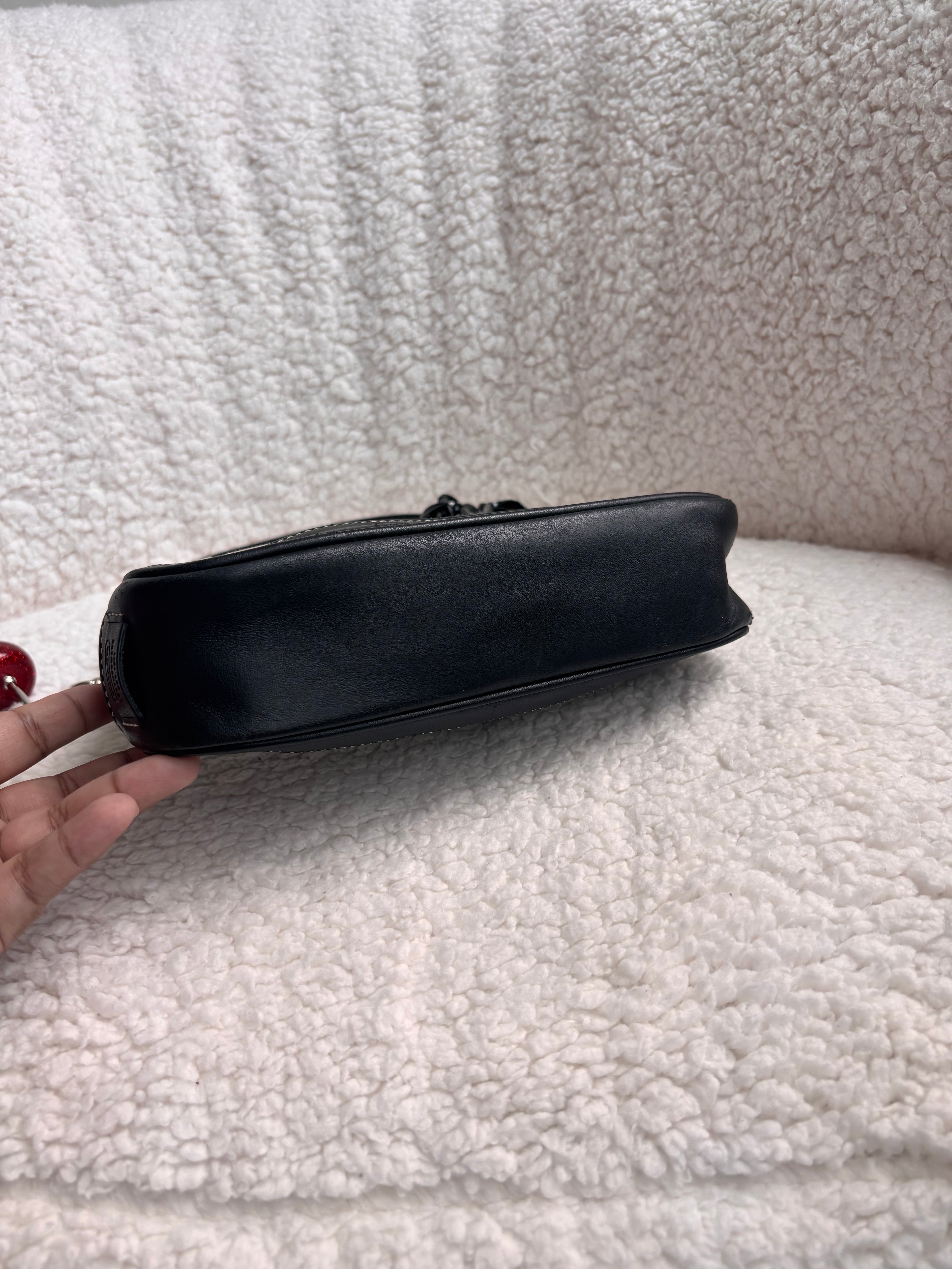 Coach Demi Bag Black and Grey Signature