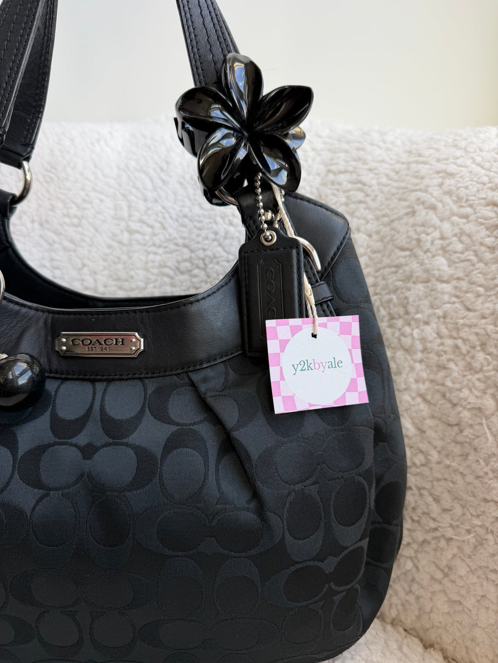 Coach Black Signature Shoulder Bag
