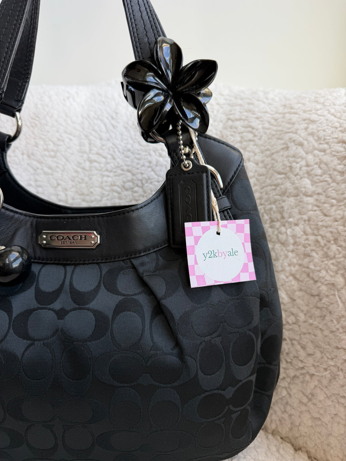 Coach Black Signature Shoulder Bag