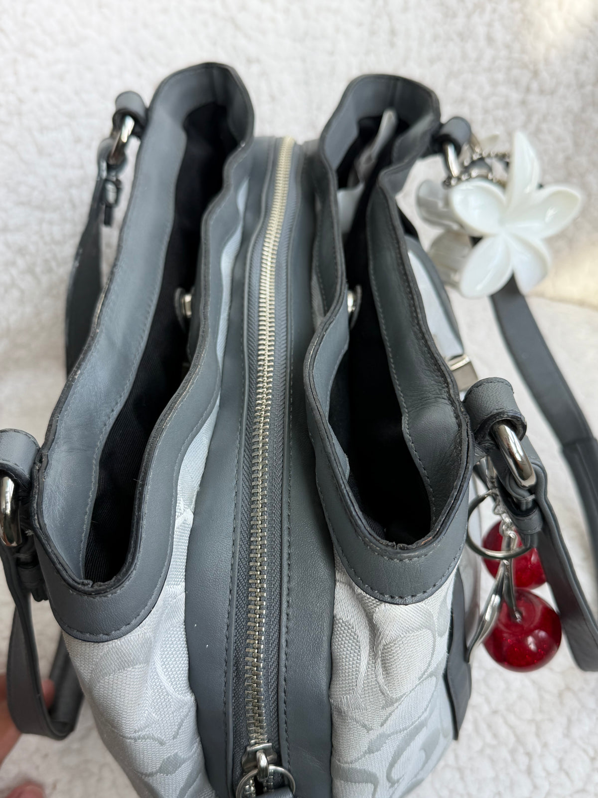 Coach Cricket Gray Shoulder Bag