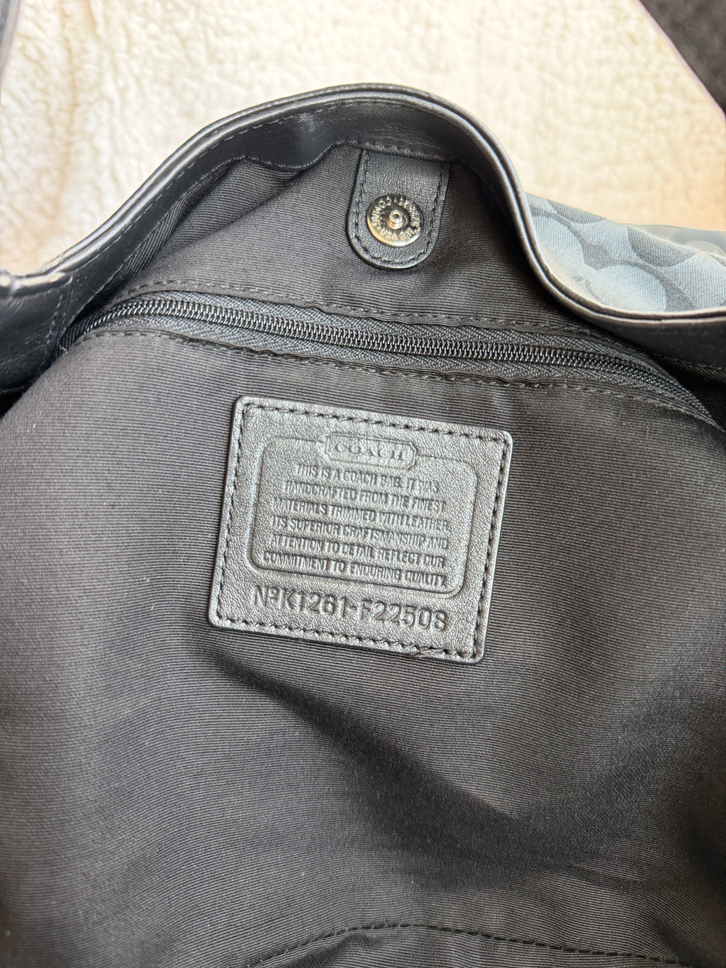 Coach Black Signature Shoulder Bag
