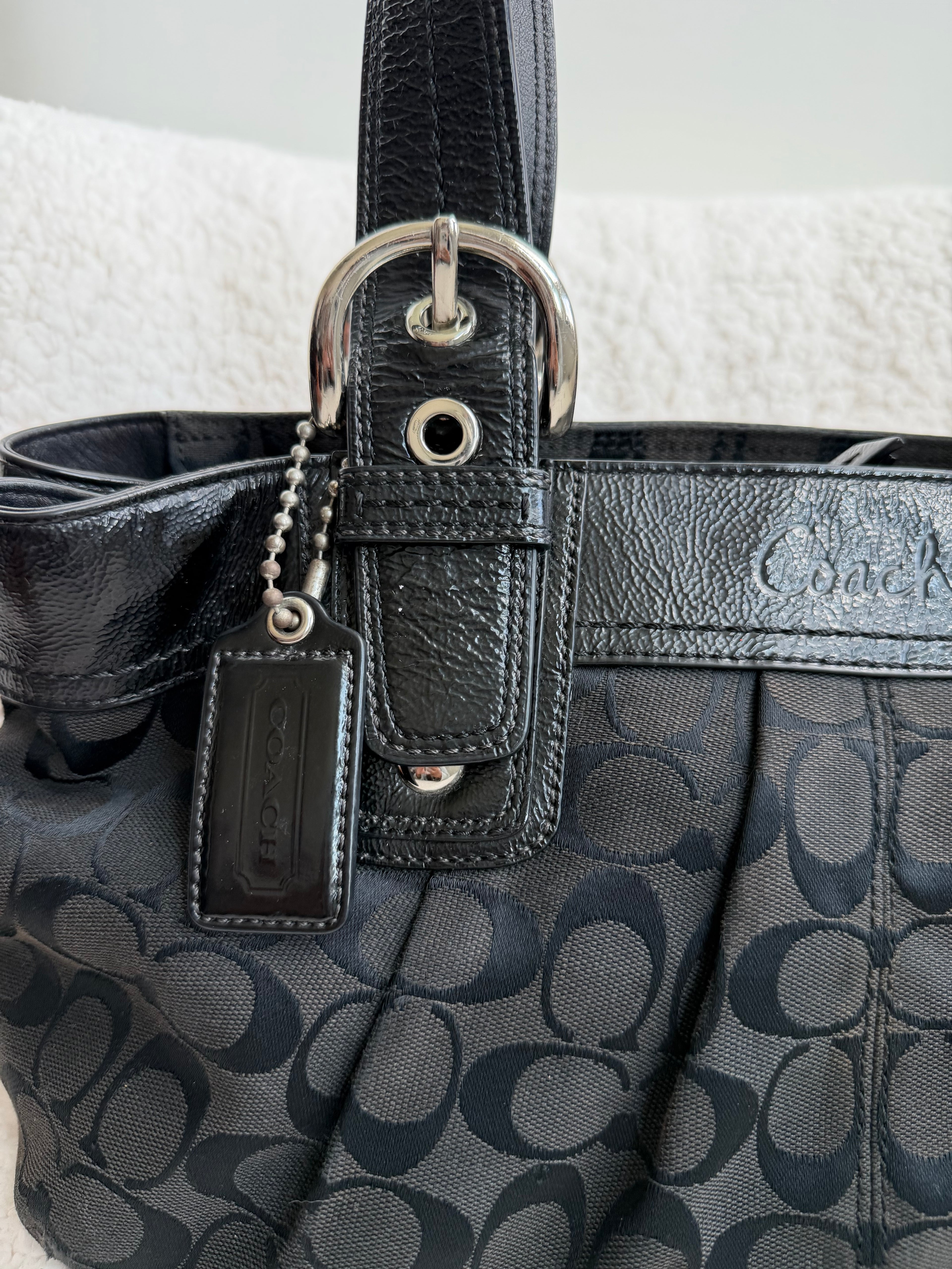 Coach Hampton Black Shoulder Bag