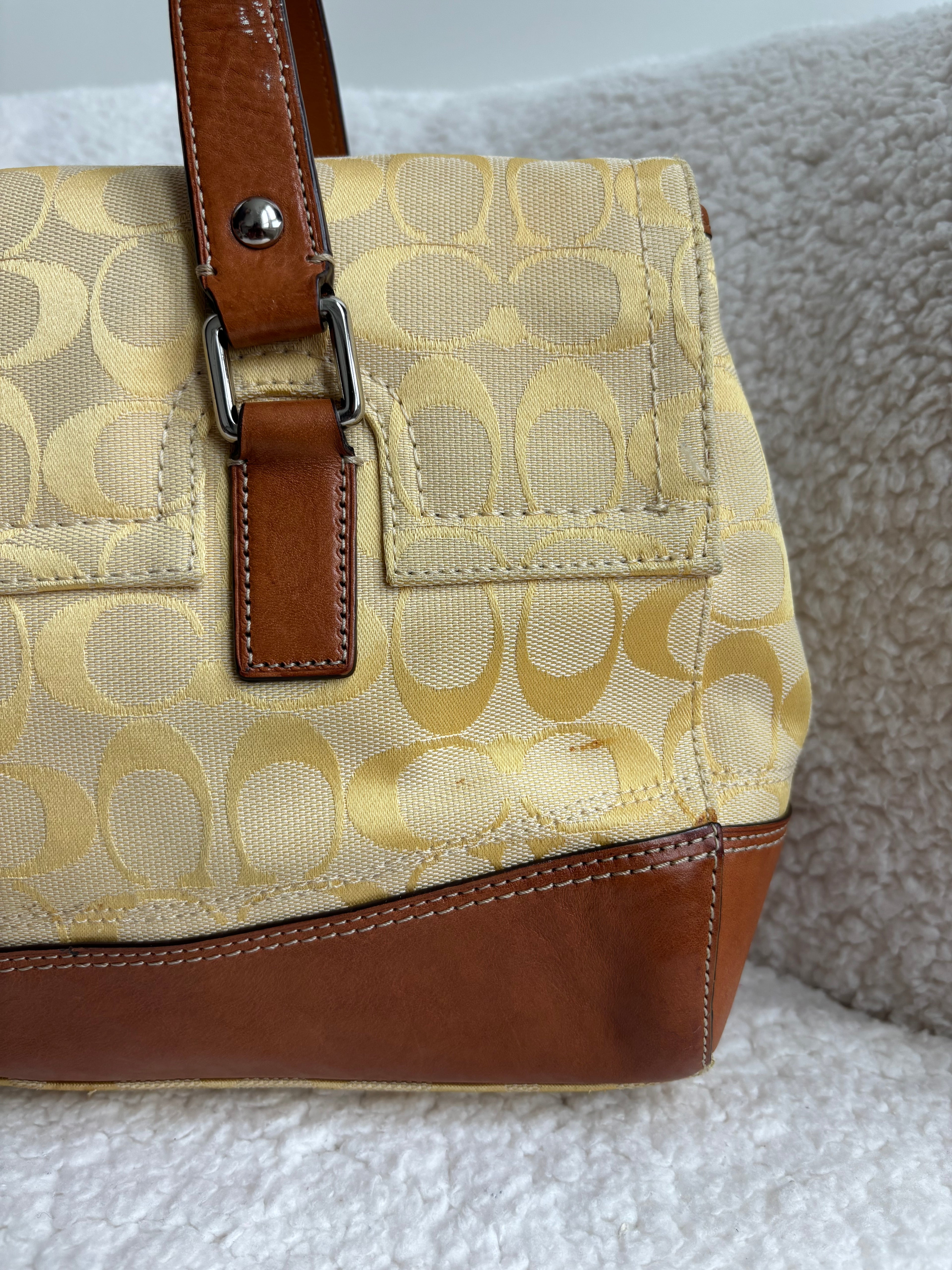 Coach Hampton Yellow Satchel