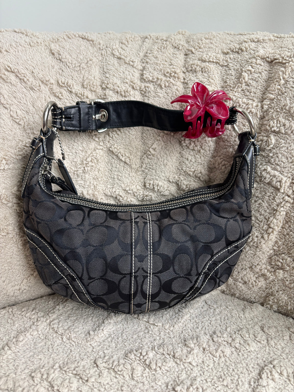 Coach Black Signature Mini Hobo – Y2KBYALE