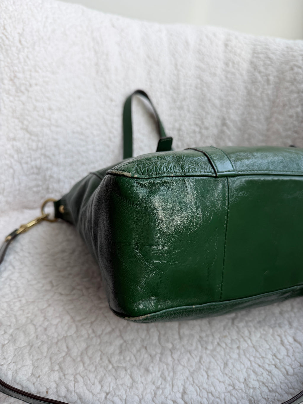 Coach Green Patent Leather Tote