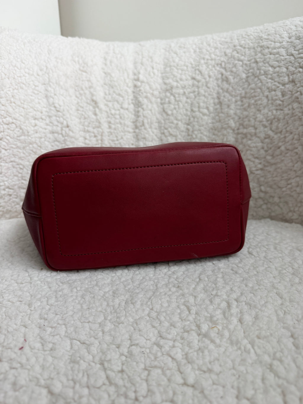 Coach Cherry Red Leather Mini Tote