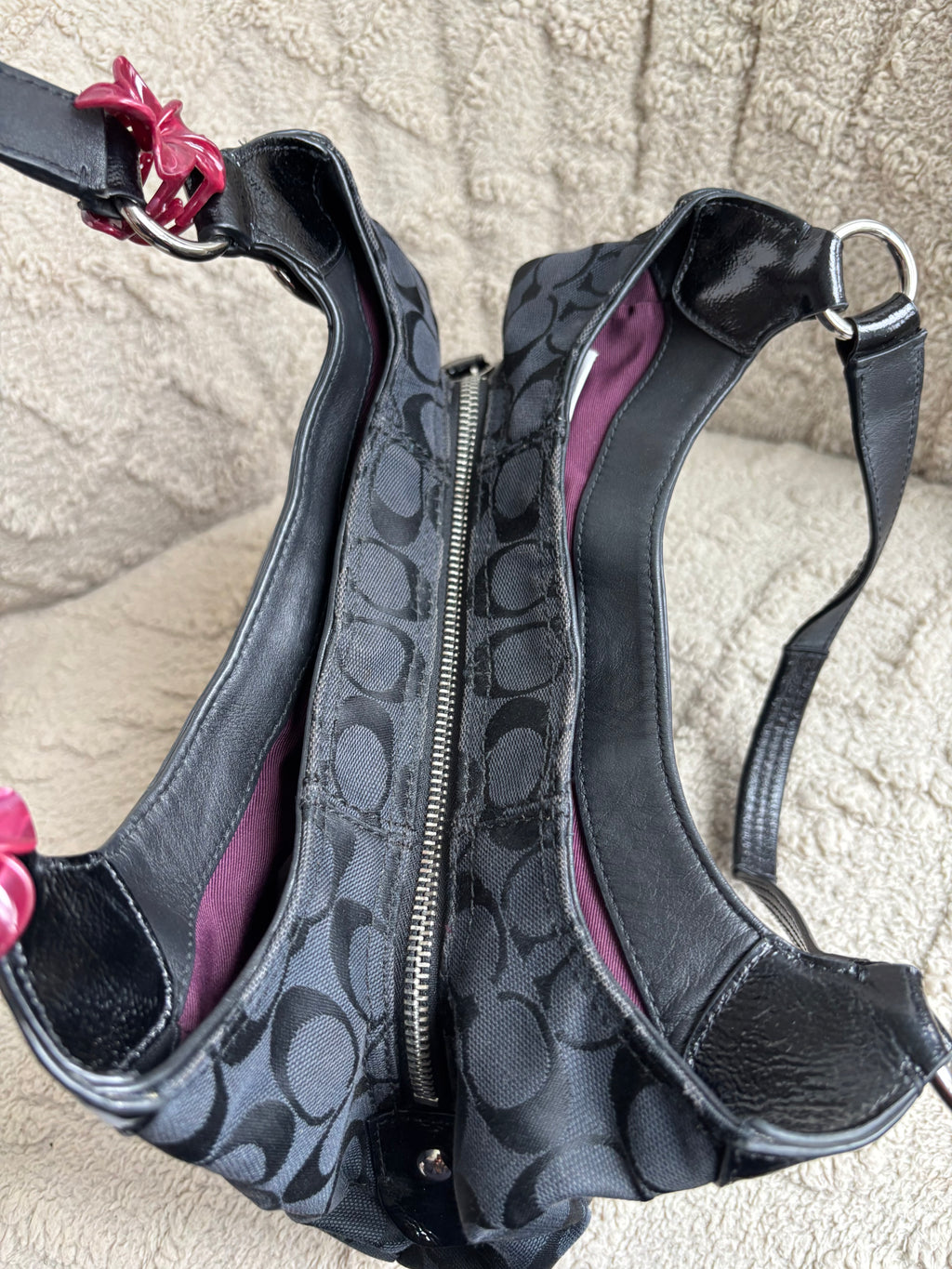Coach Black Signature Shoulder Bag
