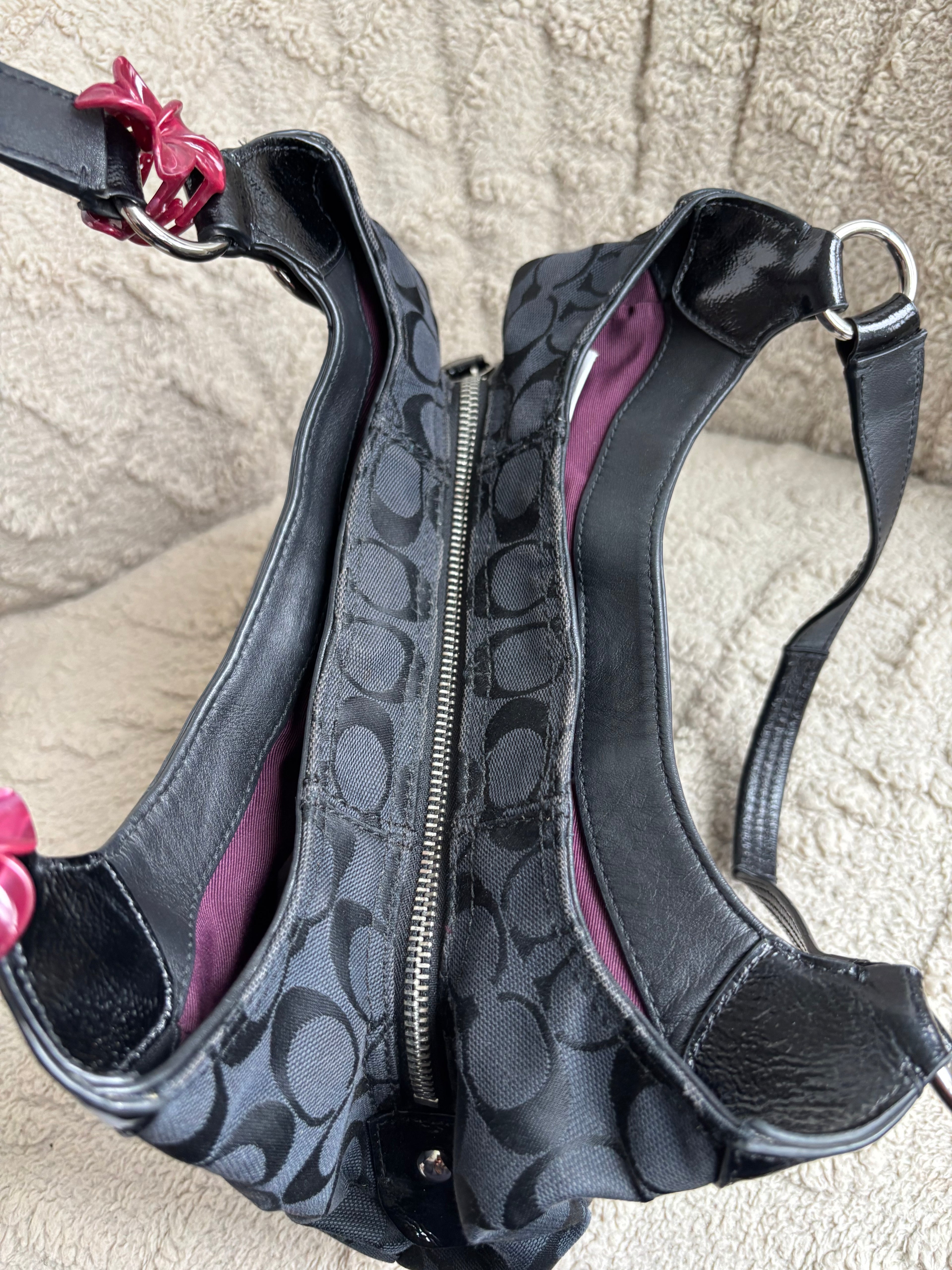 Coach Black Signature Shoulder Bag