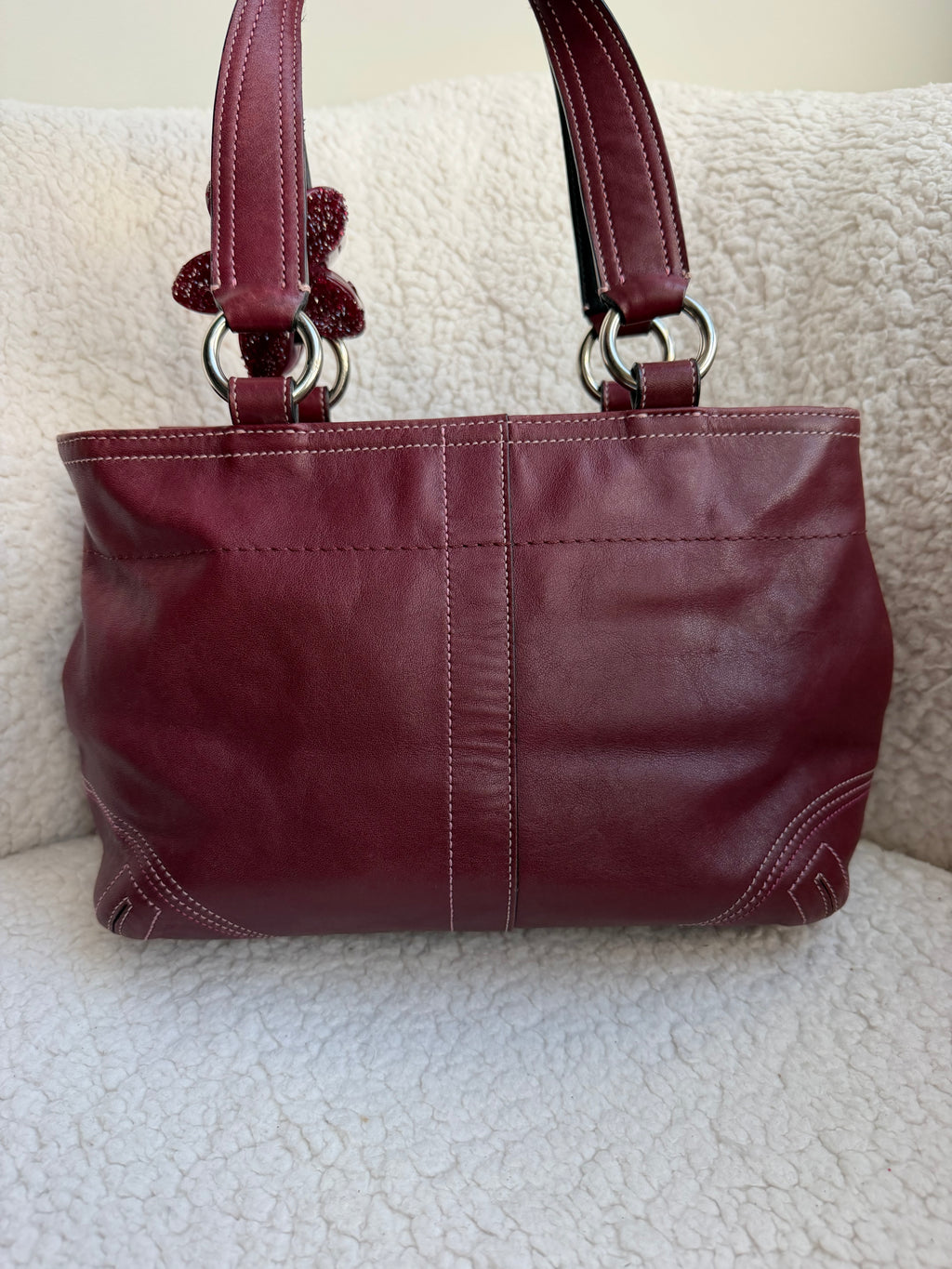 Coach 2 Pocket Small Soho Tote Red