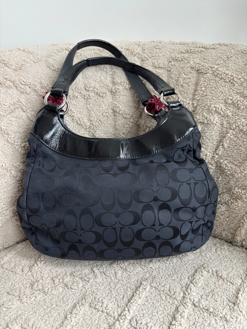 Coach Black Signature Shoulder Bag