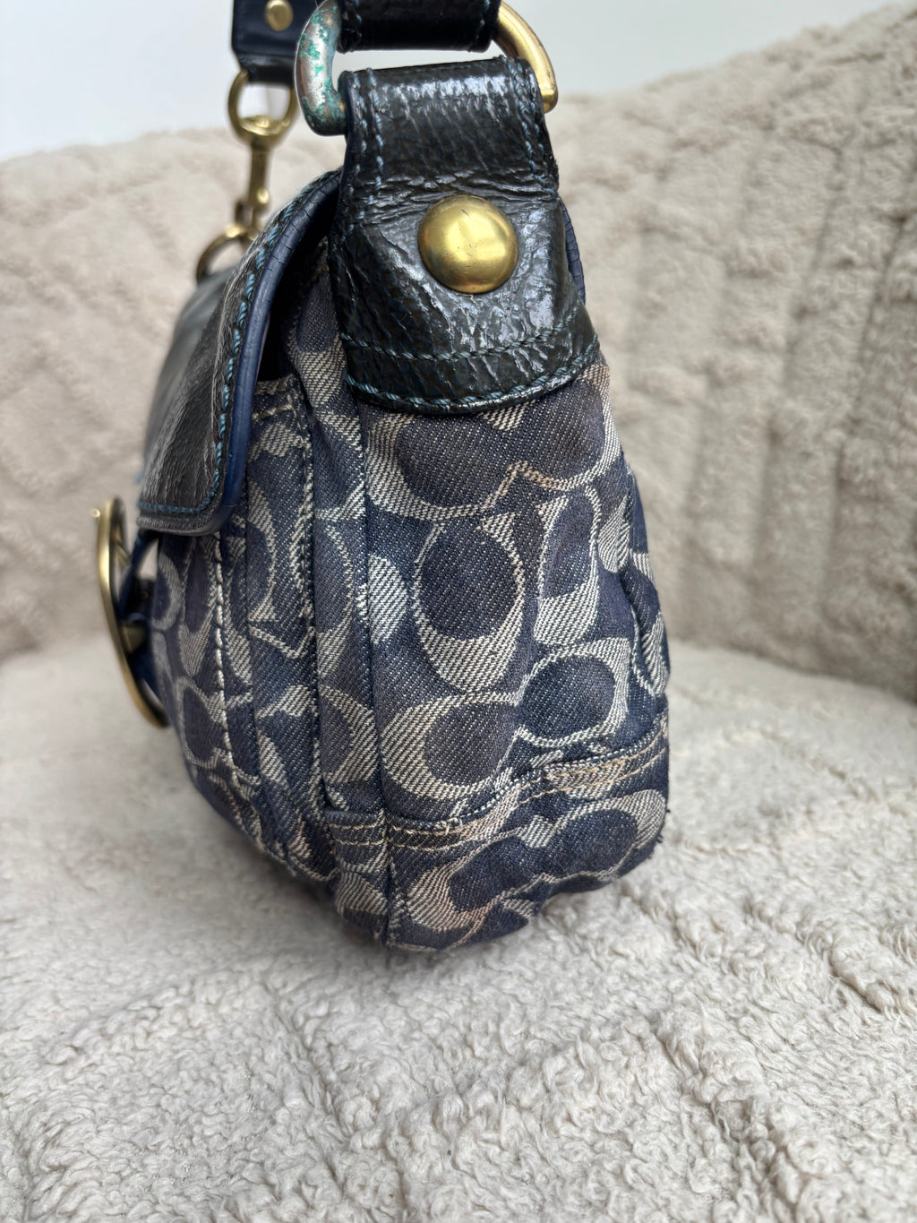 Y2K Coach Denim Soho Shoulder Bag