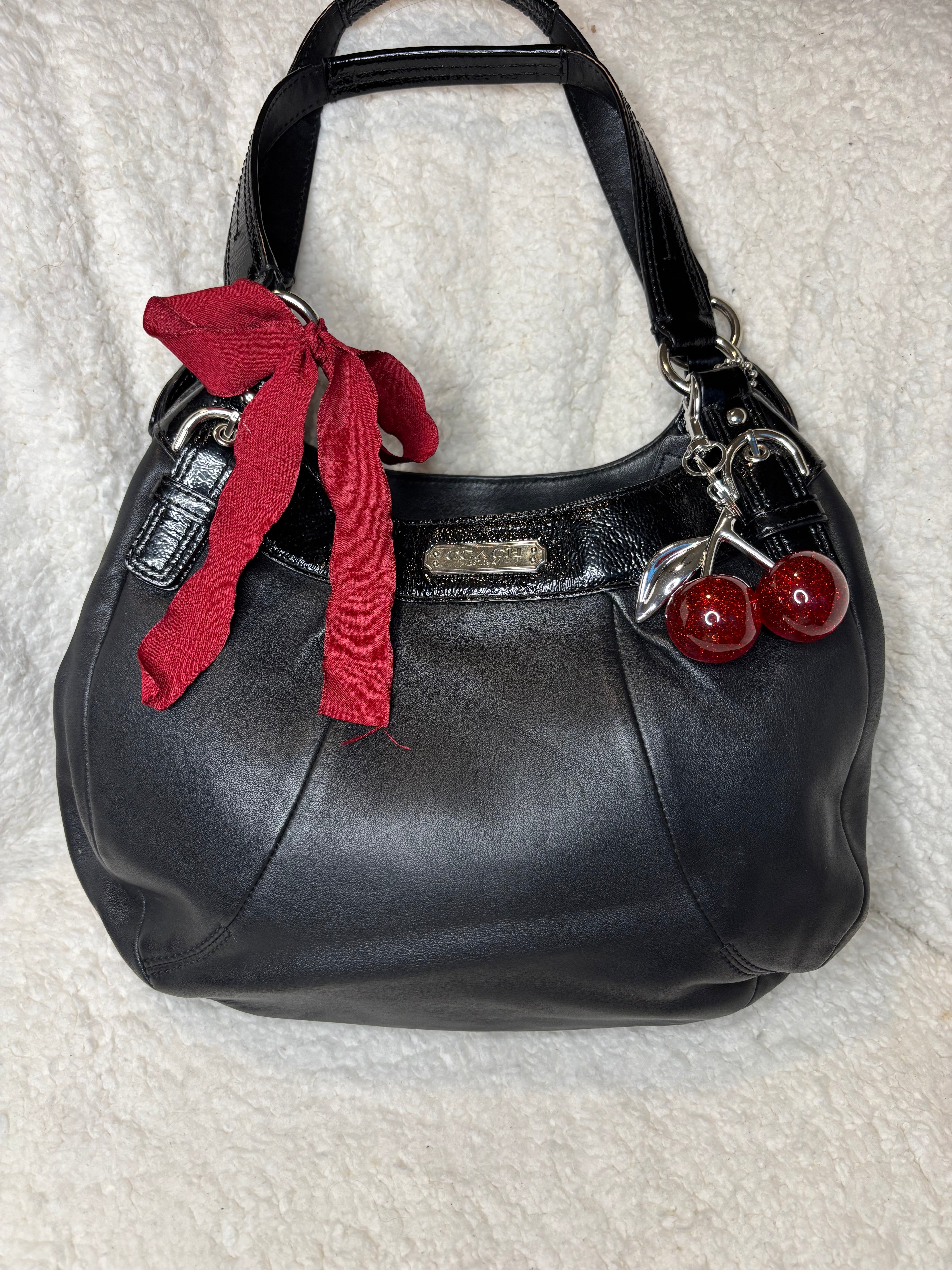 Coach Black Leather Shoulder Bag