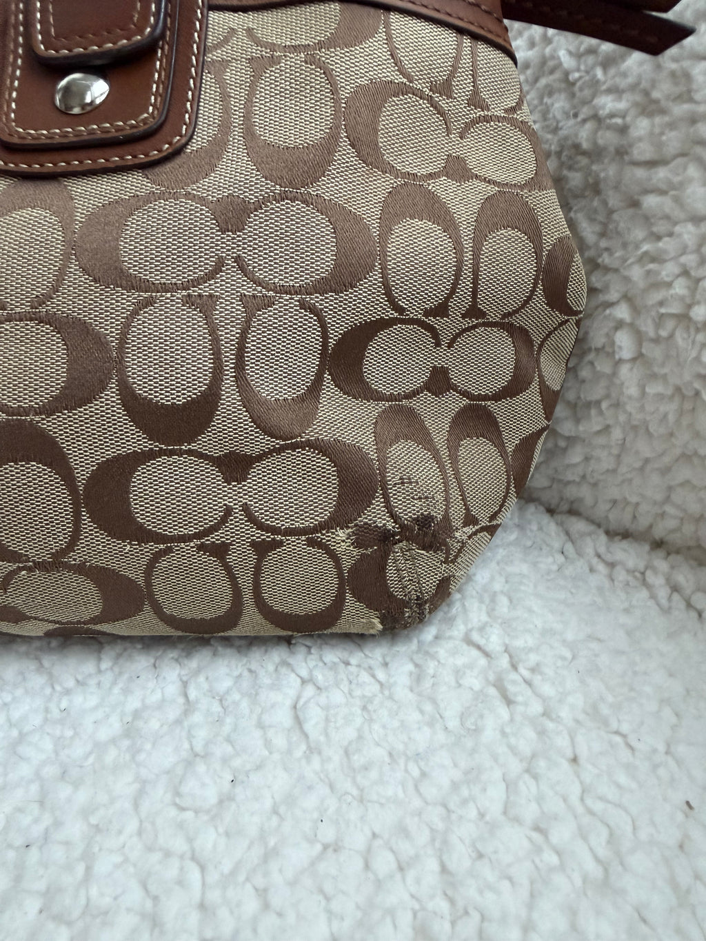 Coach Brown Signature Shoulder Bag