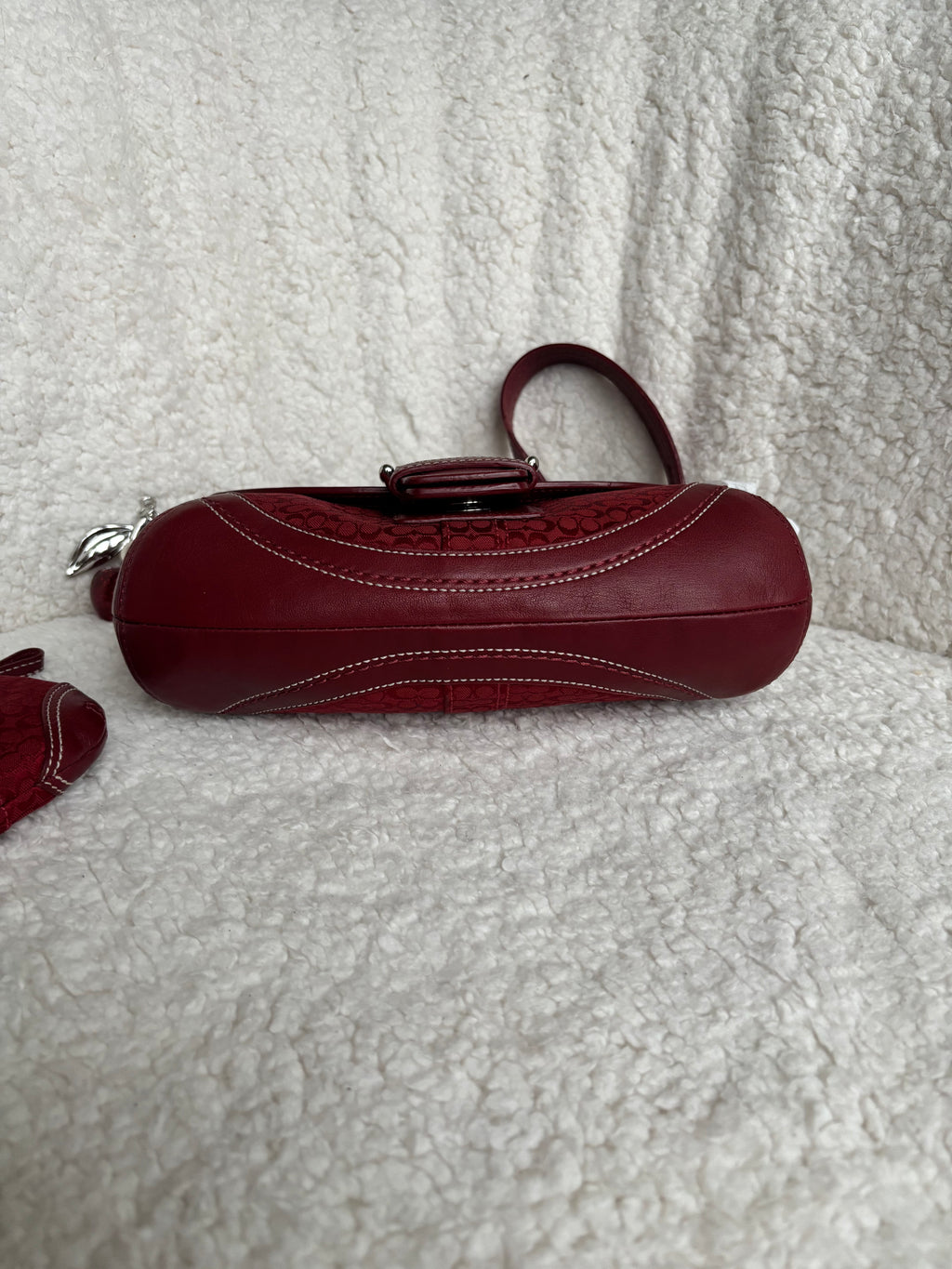 Y2K Coach Mini Soho Red Signature + Matching coin purse