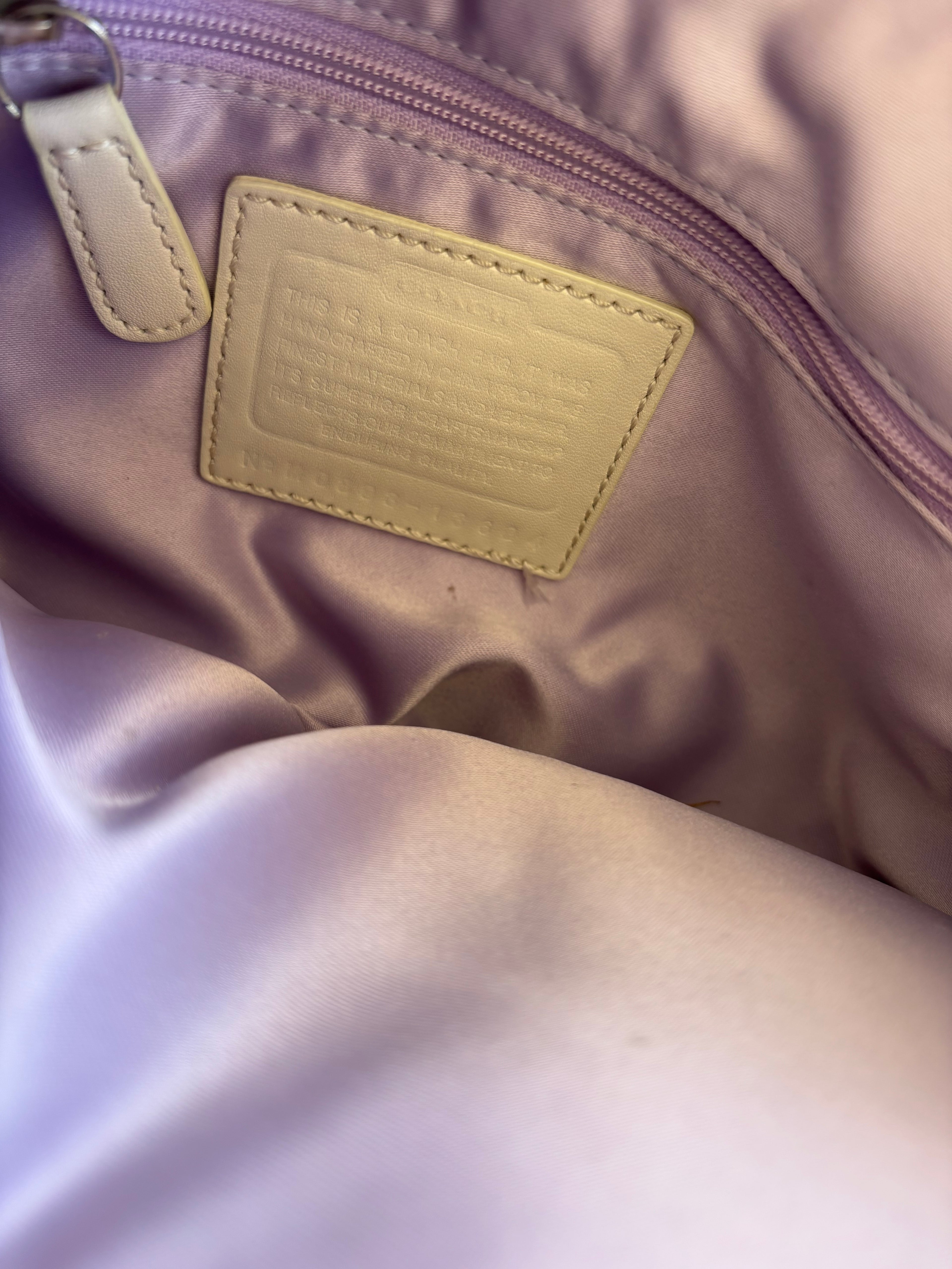 Y2K Coach Cricket Lavender Shoulder Bag