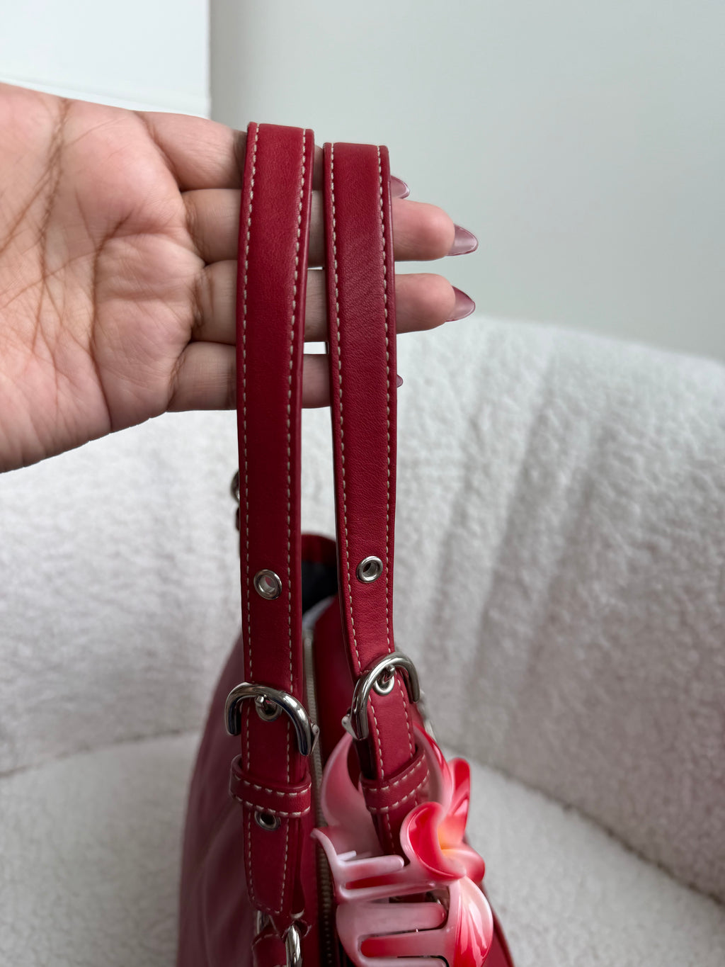 Coach Red Leather Tote
