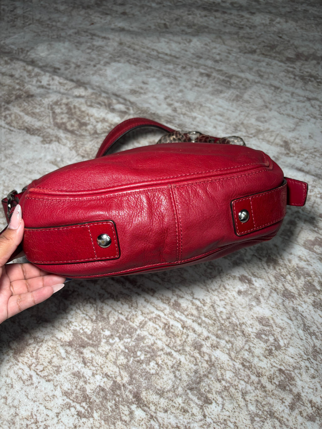 Coach Red Leather Zoe