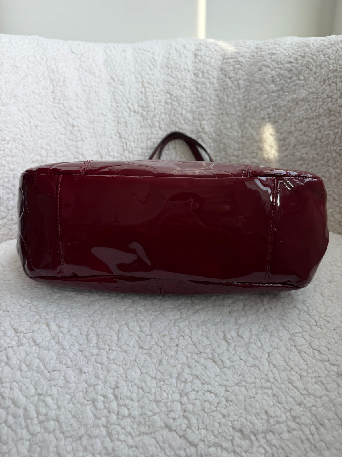 Coach Red Patent Leather Tote Bag