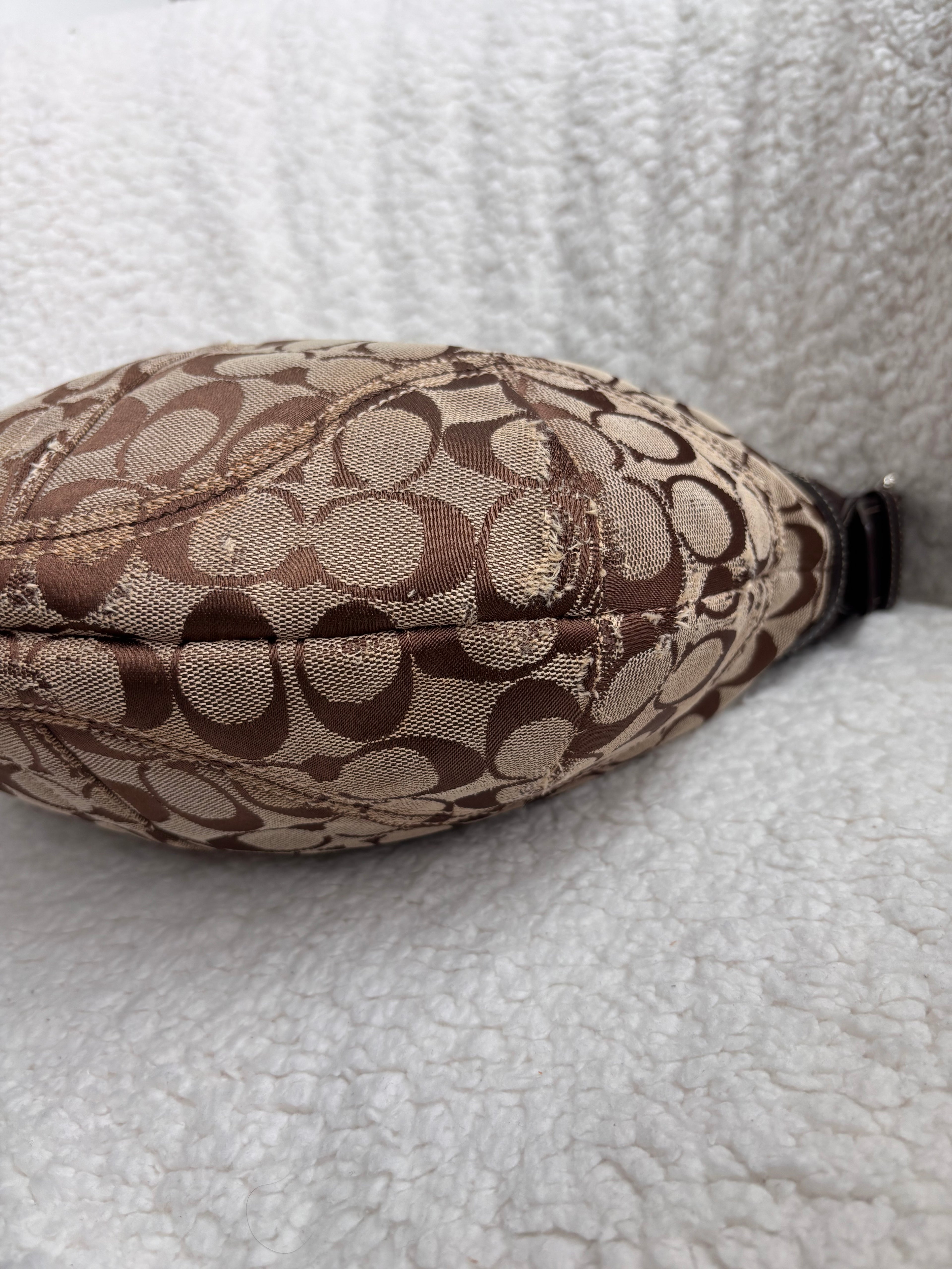 Coach Brown Signature Hobo Large