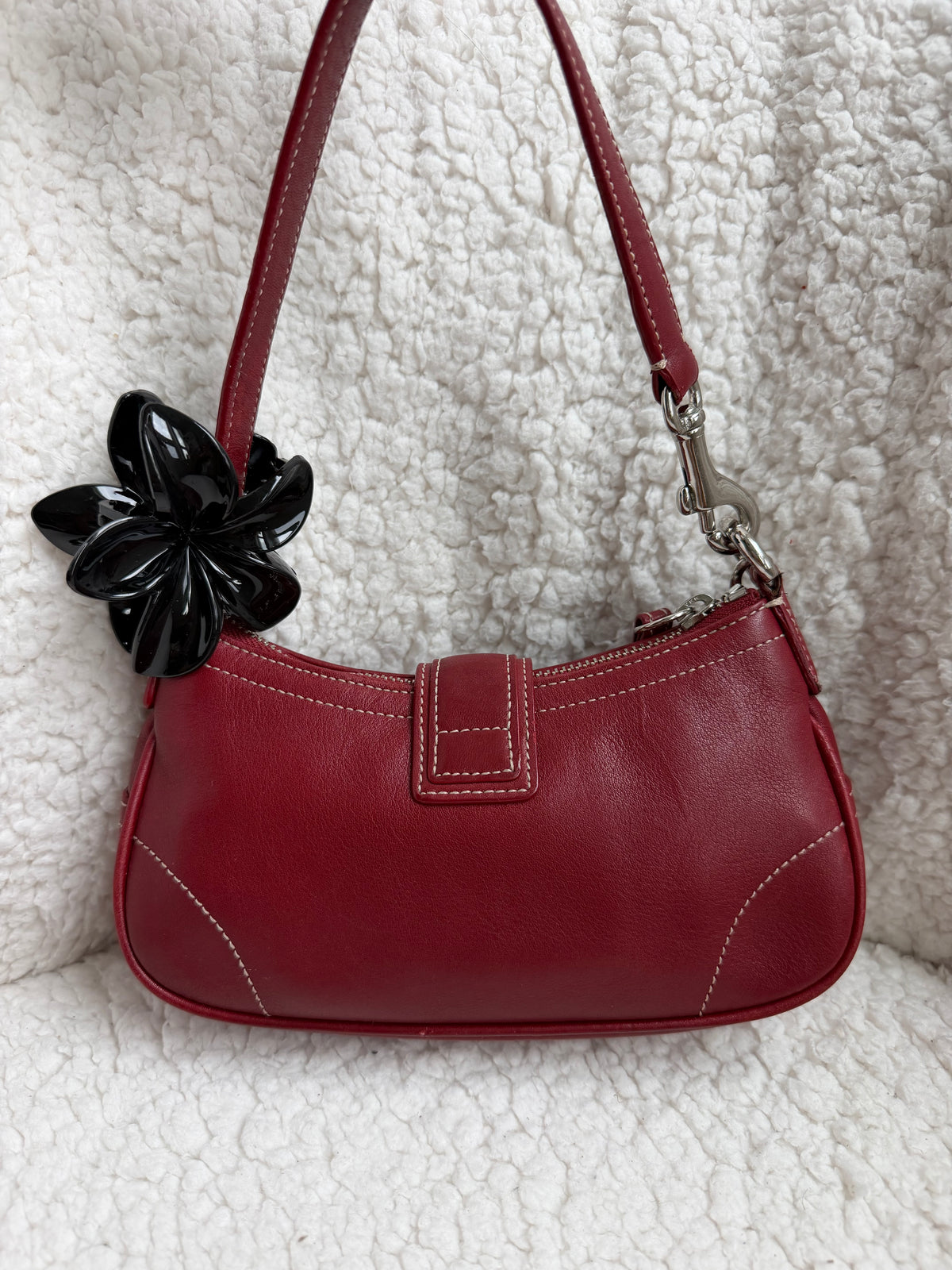 Coach Demi Buckle Bag Cherry Red