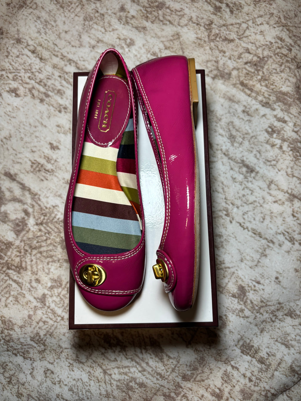 Y2K Coach Patent Leather Flats