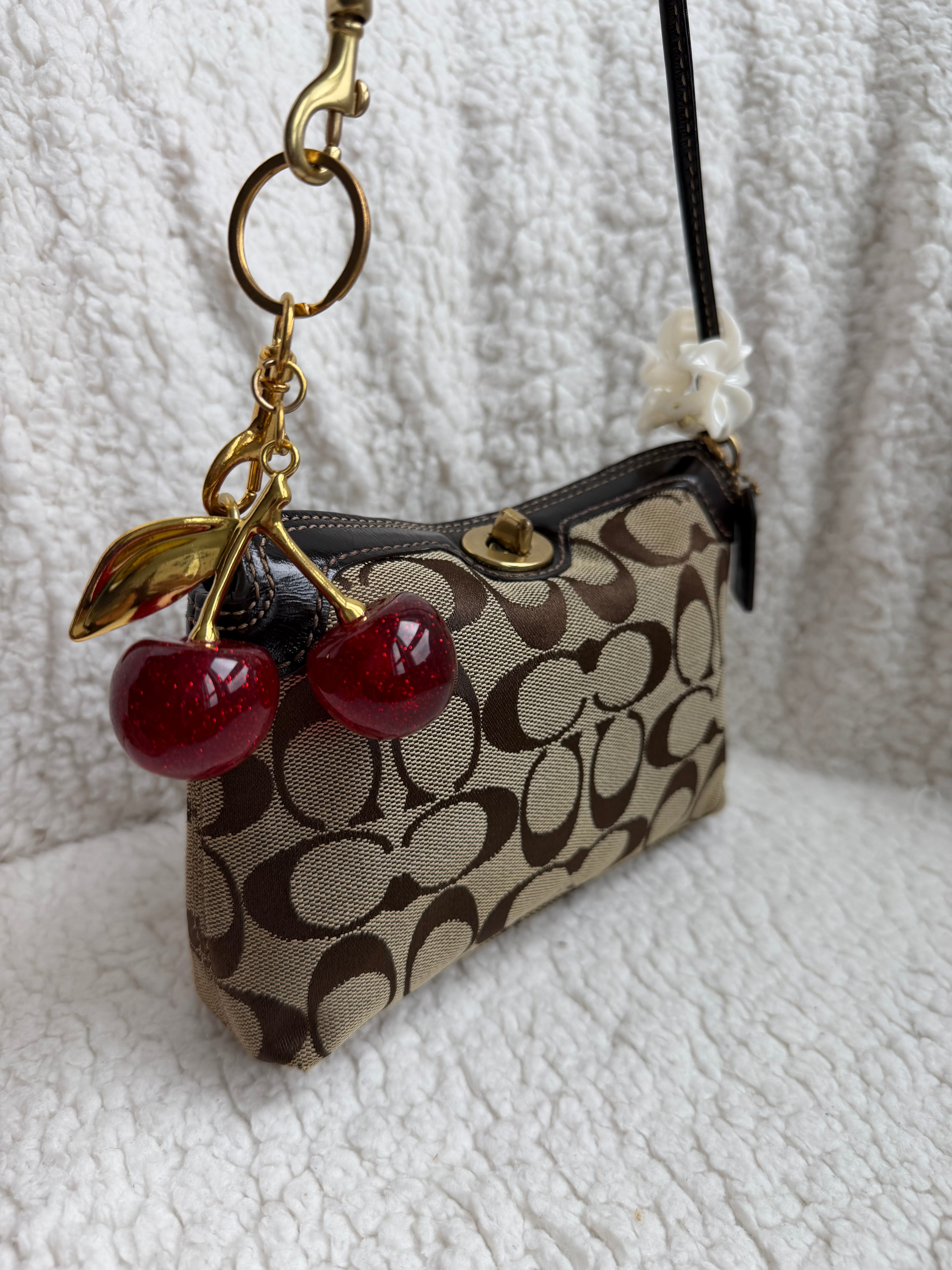 Coach Turnlock Mini Brown Bag