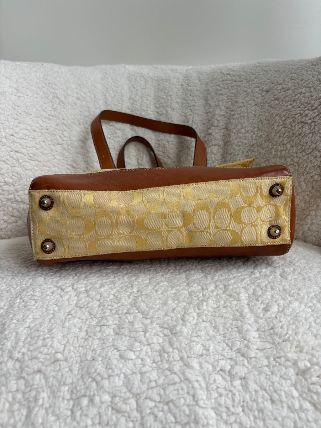 Coach Hampton Yellow Satchel