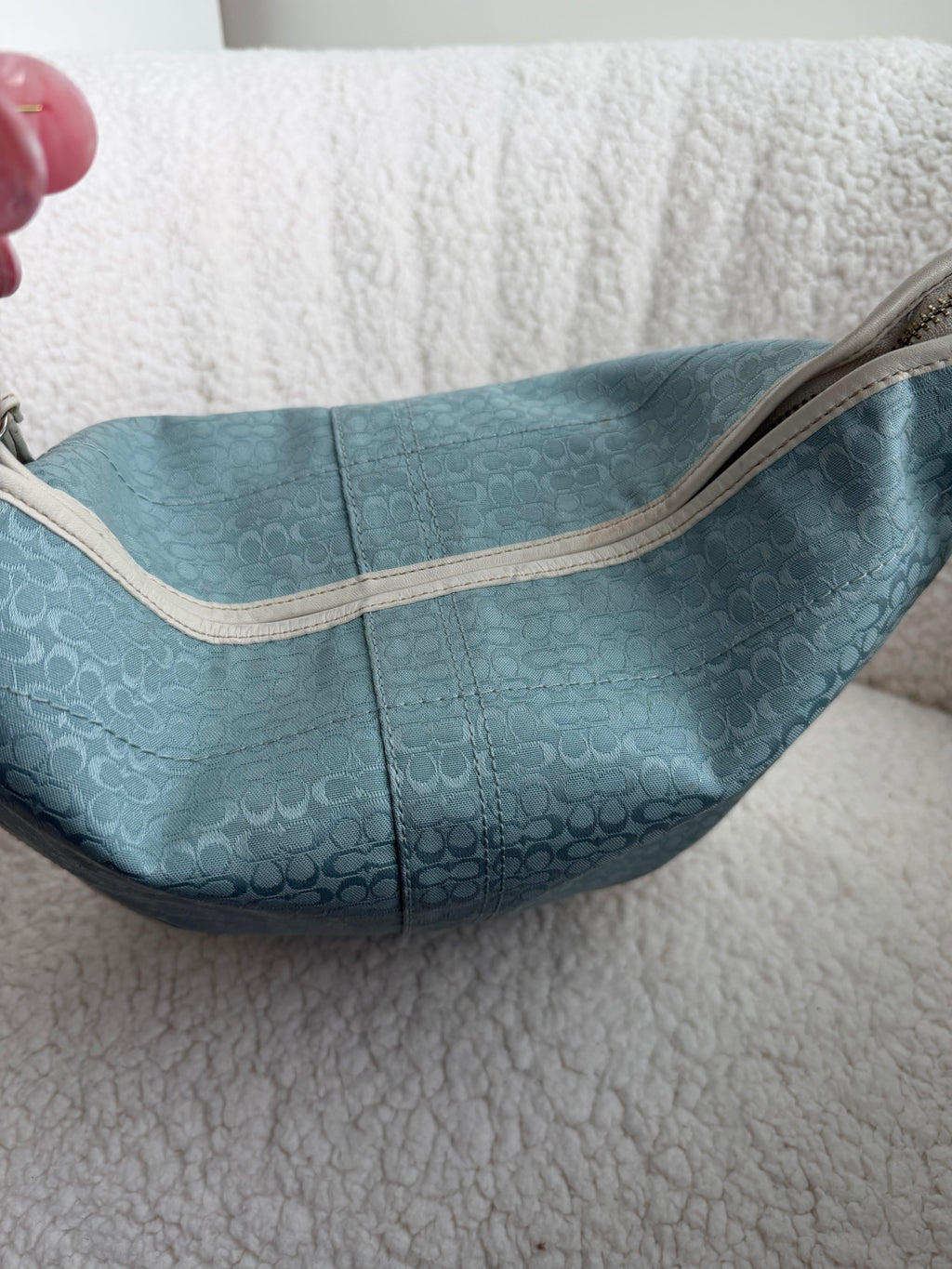 Coach Blue Large Signature Hobo