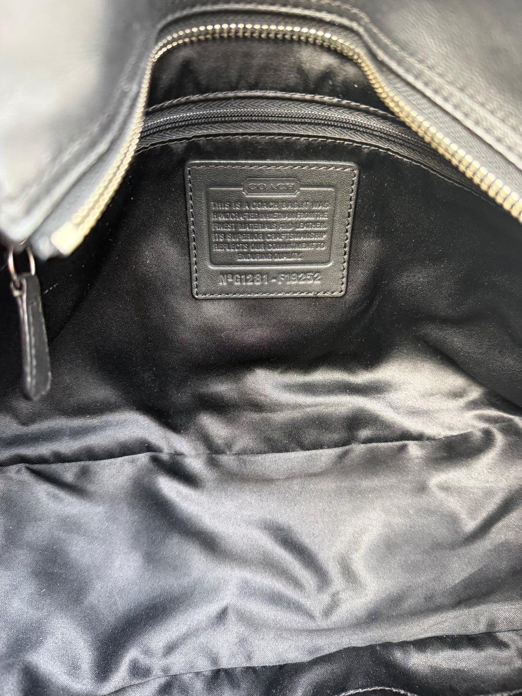 Coach Black Leather Tote