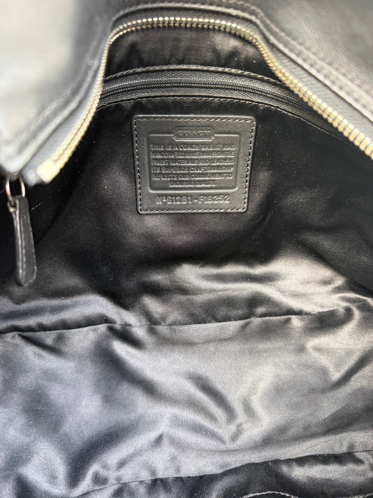 Coach Black Leather Tote