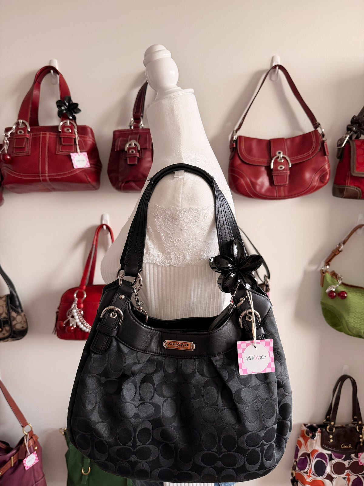 Coach Black Signature Shoulder Bag