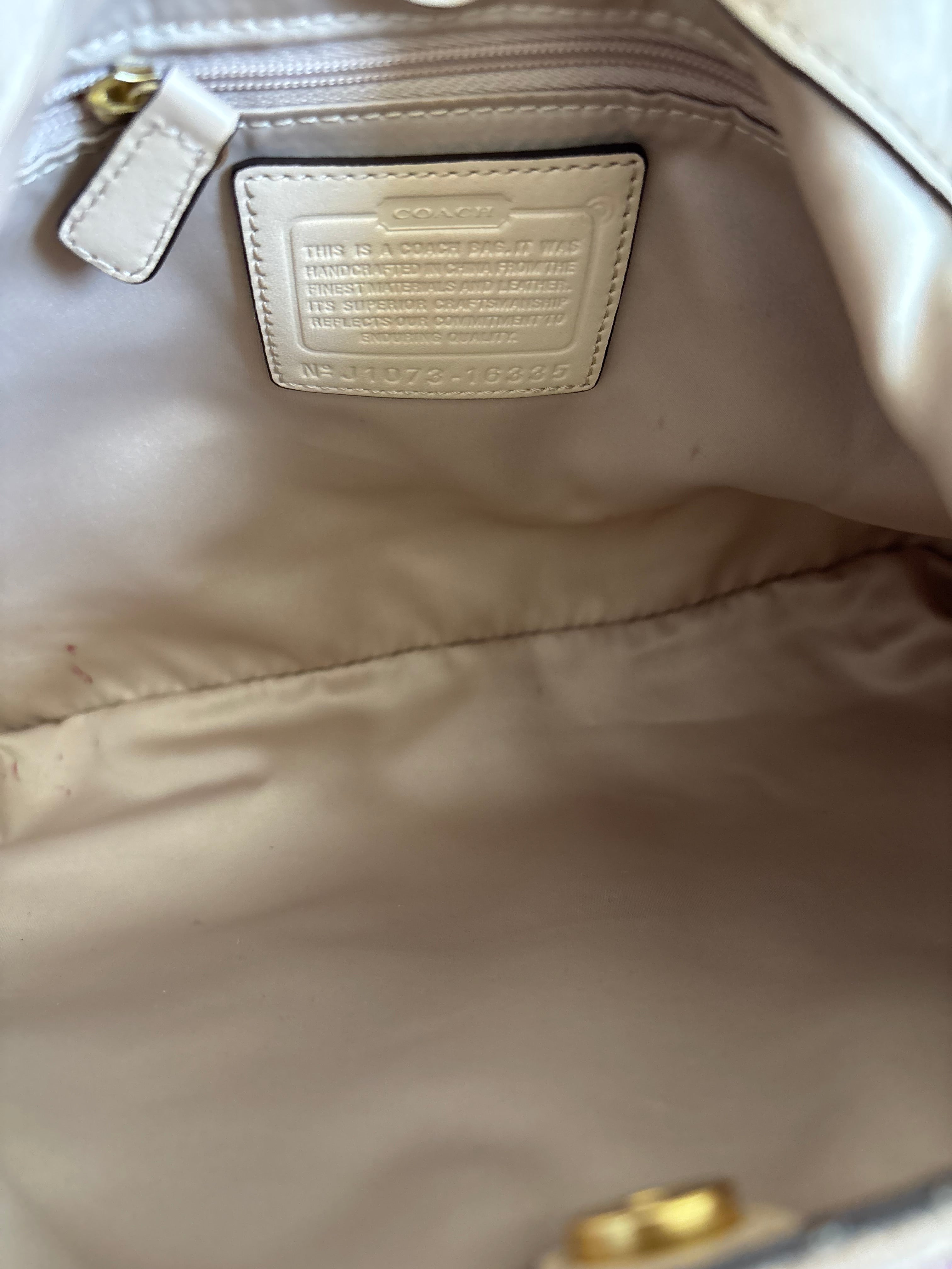 Coach Maggie Pink Canvas Shoulder Bag